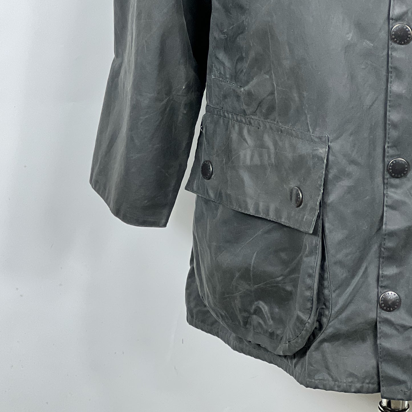 Barbour Giacca Beaufort blu C40/102 cm -Navy waxed Beaufort Jacket Size Medium