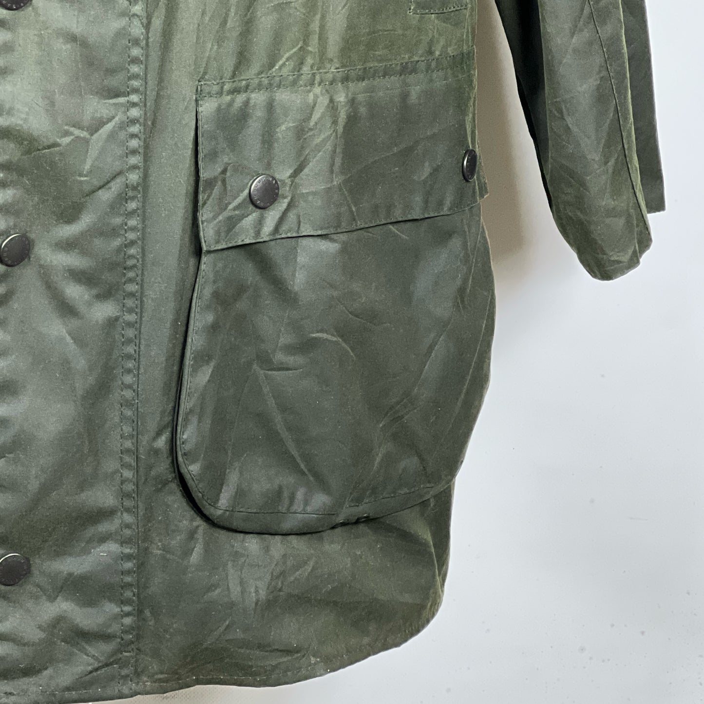 Barbour Border verde cotone Cerato C42/107 cm Green Border Coat Size Large tg. 52 ita