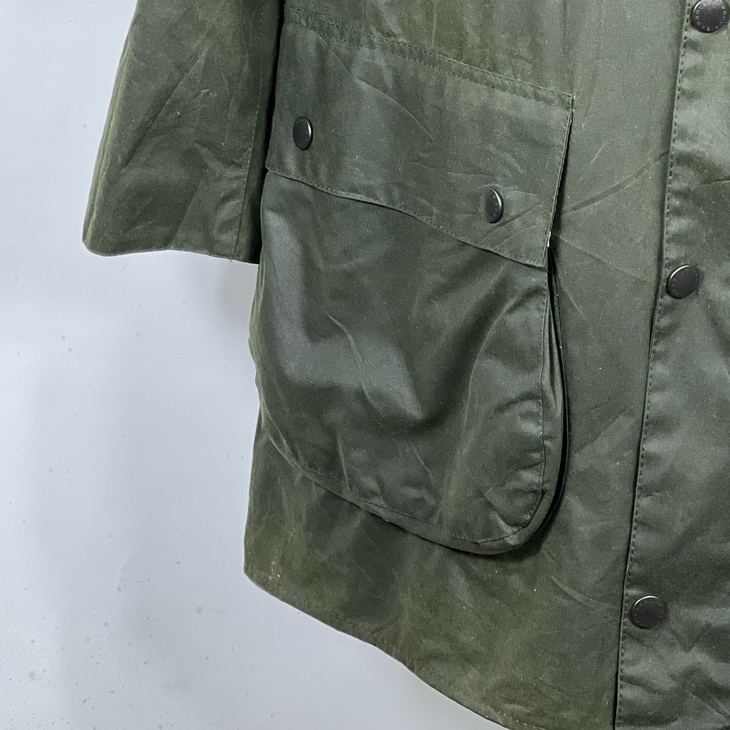Barbour Border verde cotone Cerato C42/107 cm Green Border Coat Size Large tg. 52 ita
