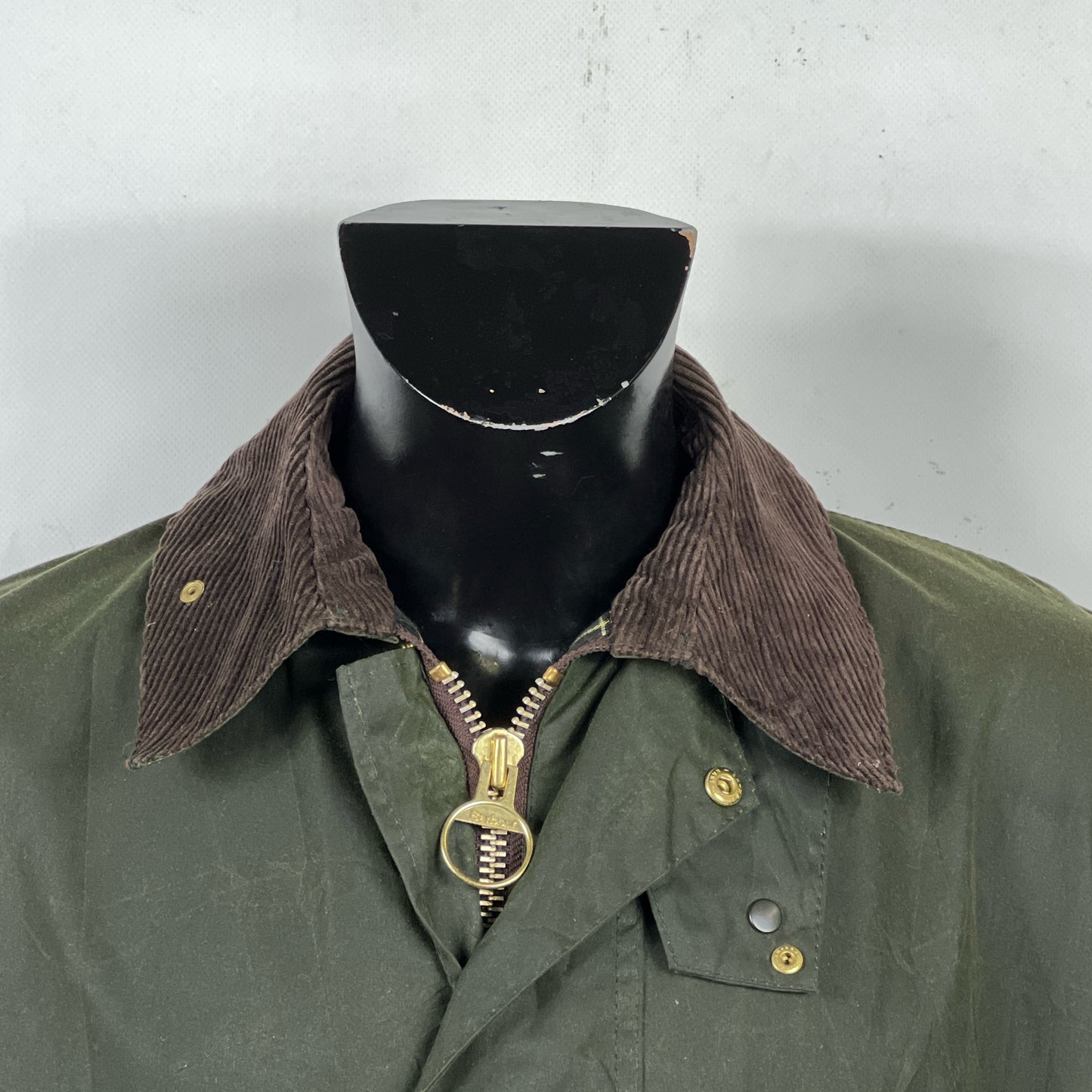 Barbour Border verde cotone Cerato C42/107 cm Green Border Coat Size Large tg. 52 ita