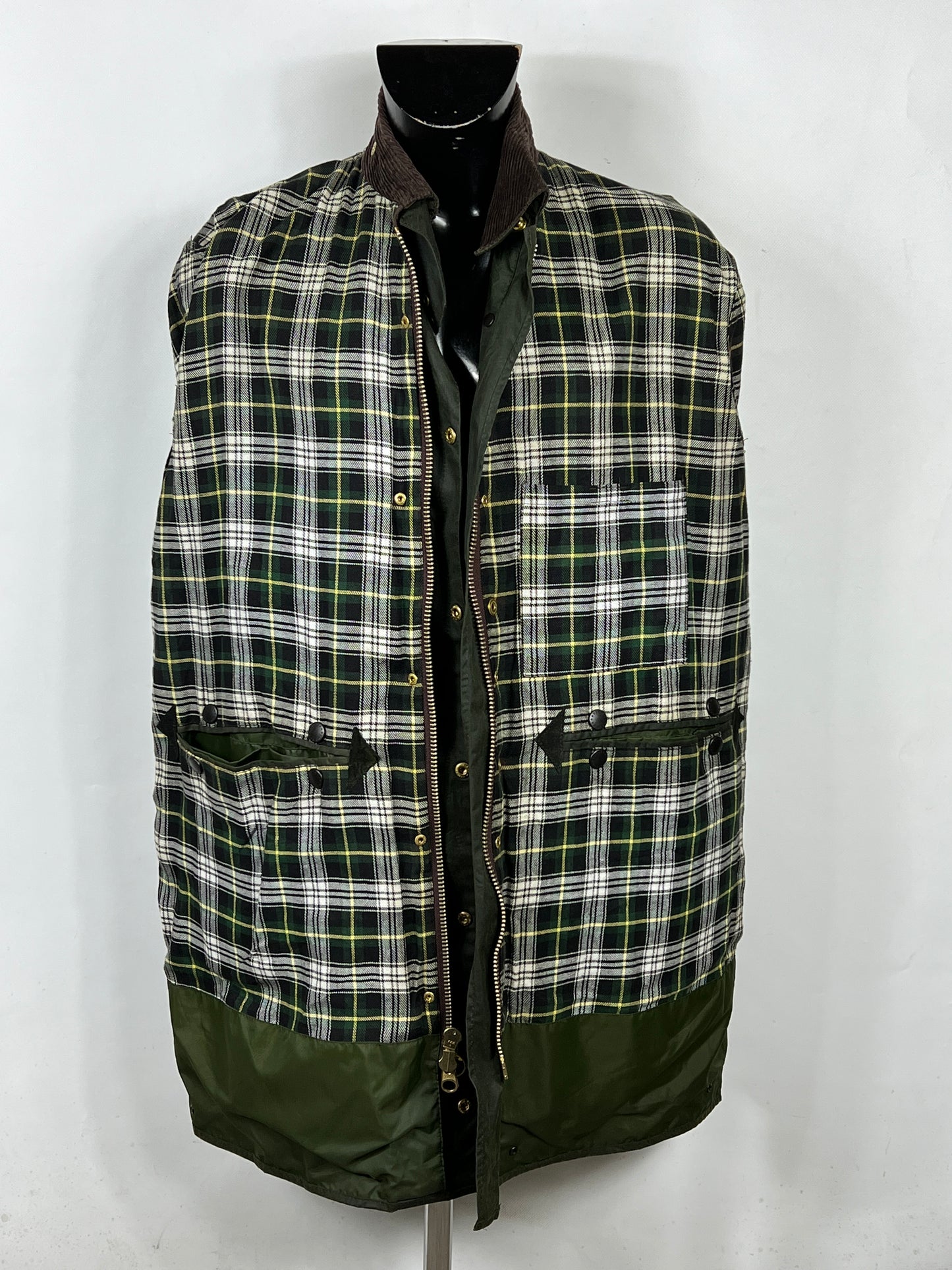 Barbour Border verde cotone Cerato C42/107 cm Green Border Coat Size Large tg. 52 ita