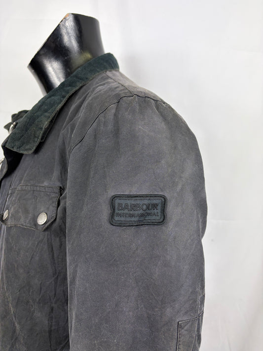 Giacca Barbour International Duke blu Large - Man Navy Duke wax Jacket Size Large