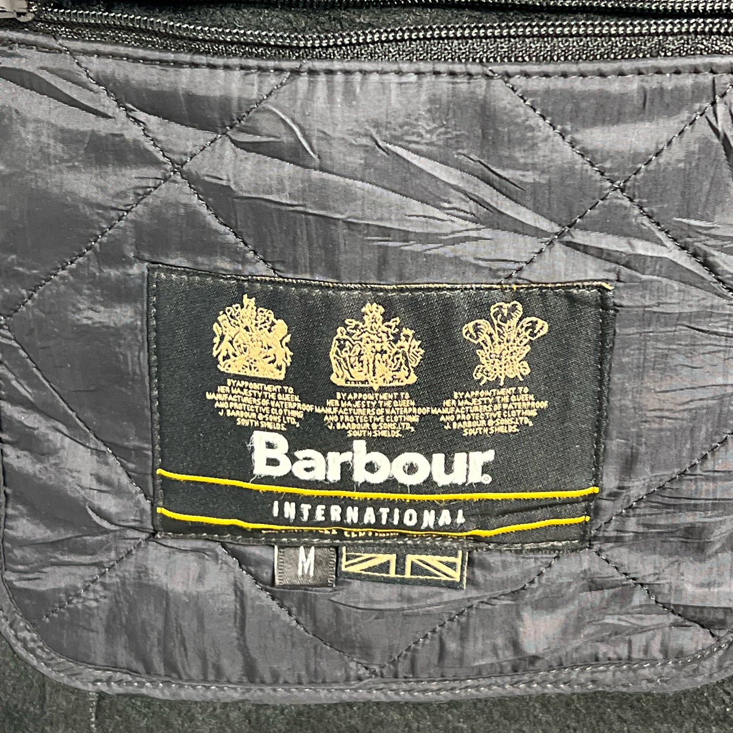 Barbour Giacca nera Uomo Polarquilt Medium Man Black Quilt Jacket Size M