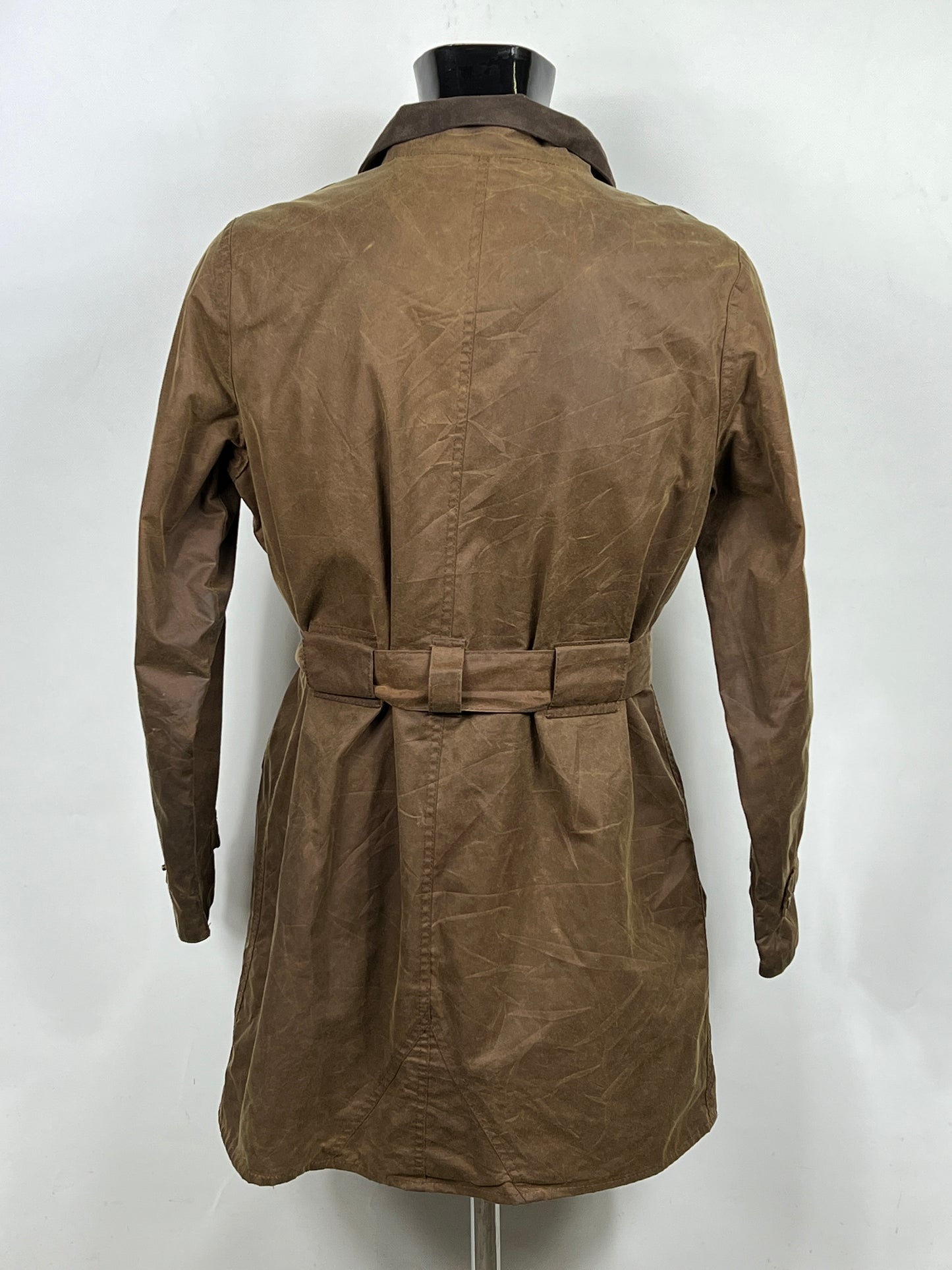 Barbour Giacca donna marrone cerato UK16 Tg. 44- Waxed Brown Jacket Size uk16