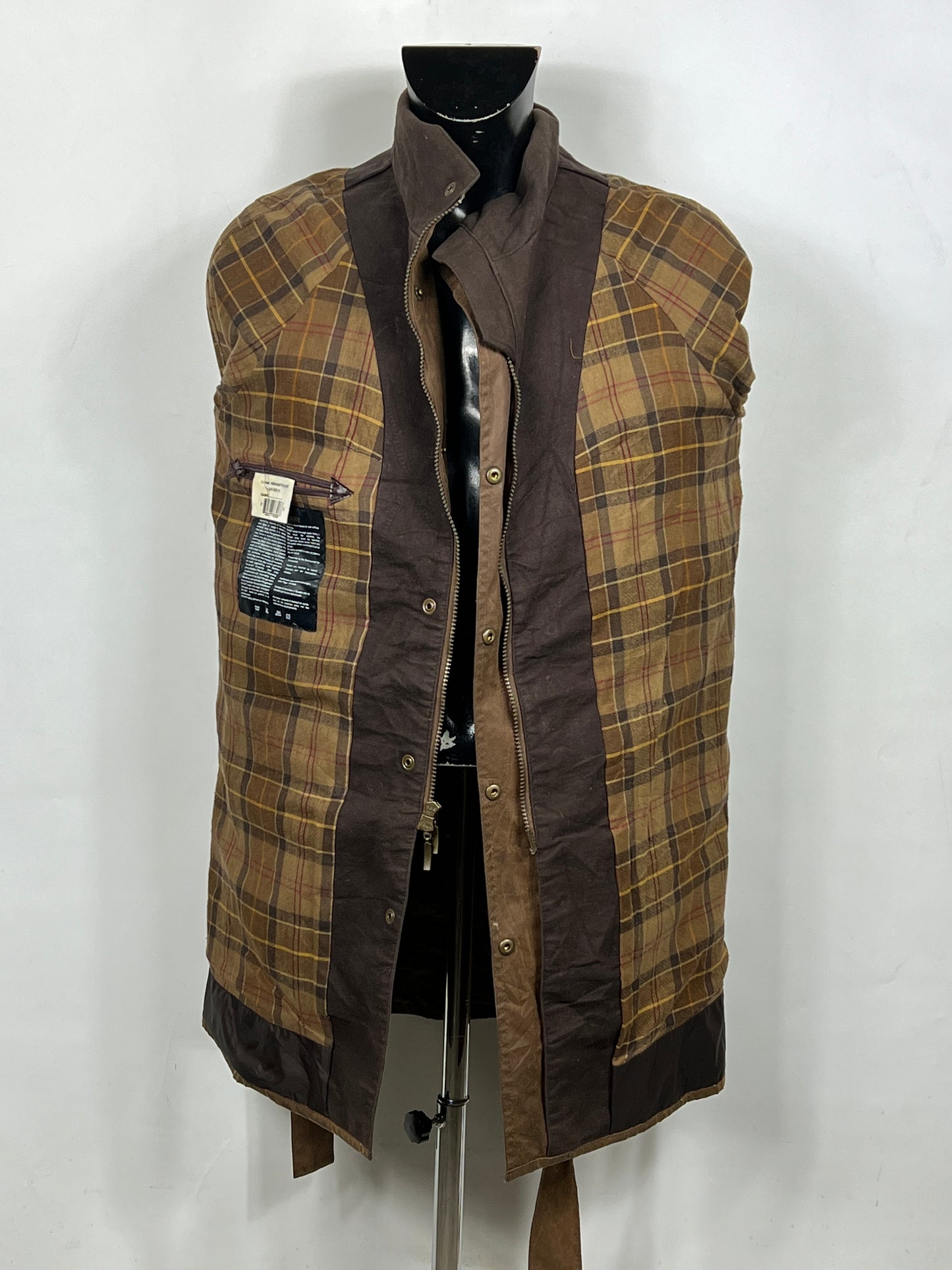 Barbour Giacca donna marrone cerato UK16 Tg. 44- Waxed Brown Jacket Size uk16