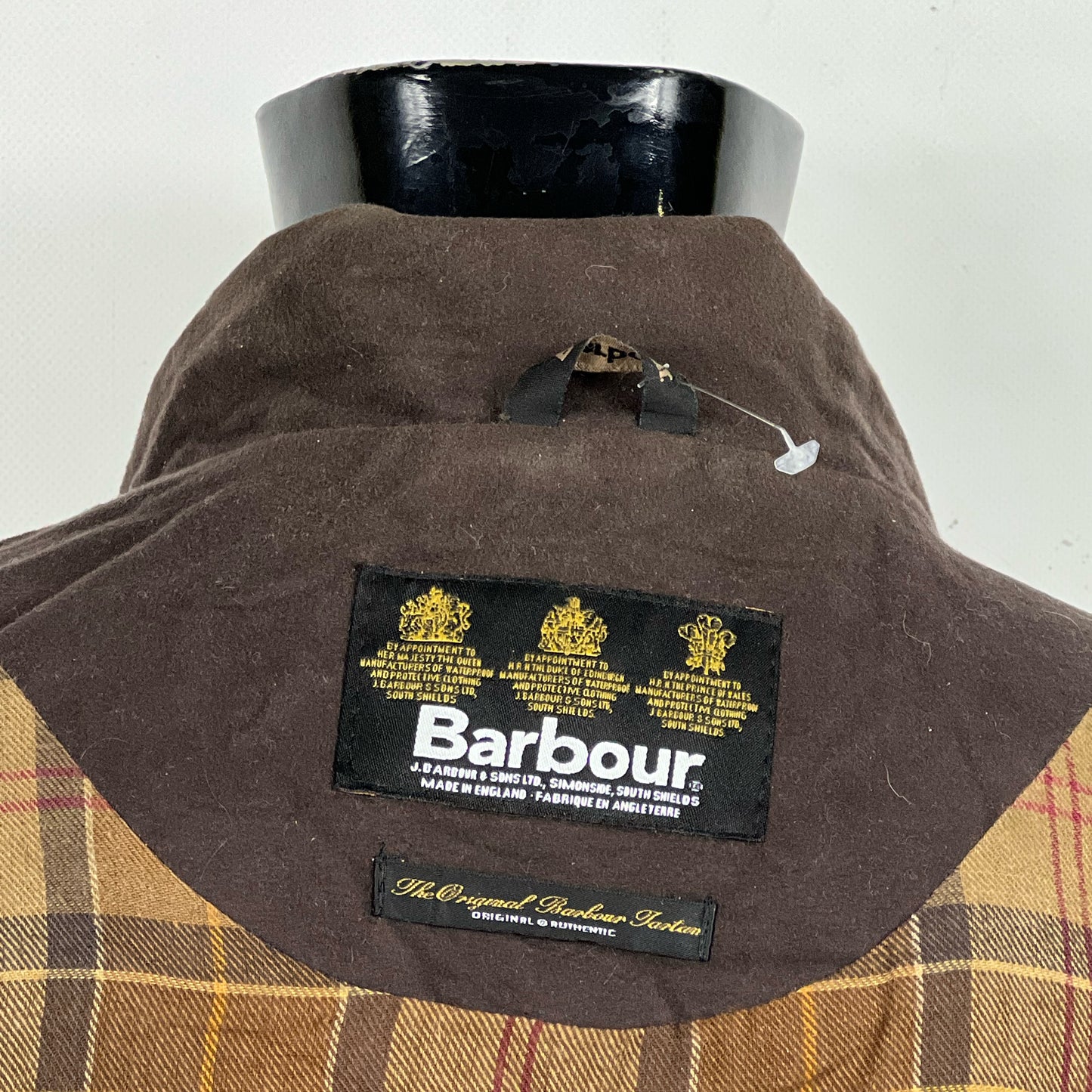 Barbour Giacca donna marrone cerato UK16 Tg. 44- Waxed Brown Jacket Size uk16