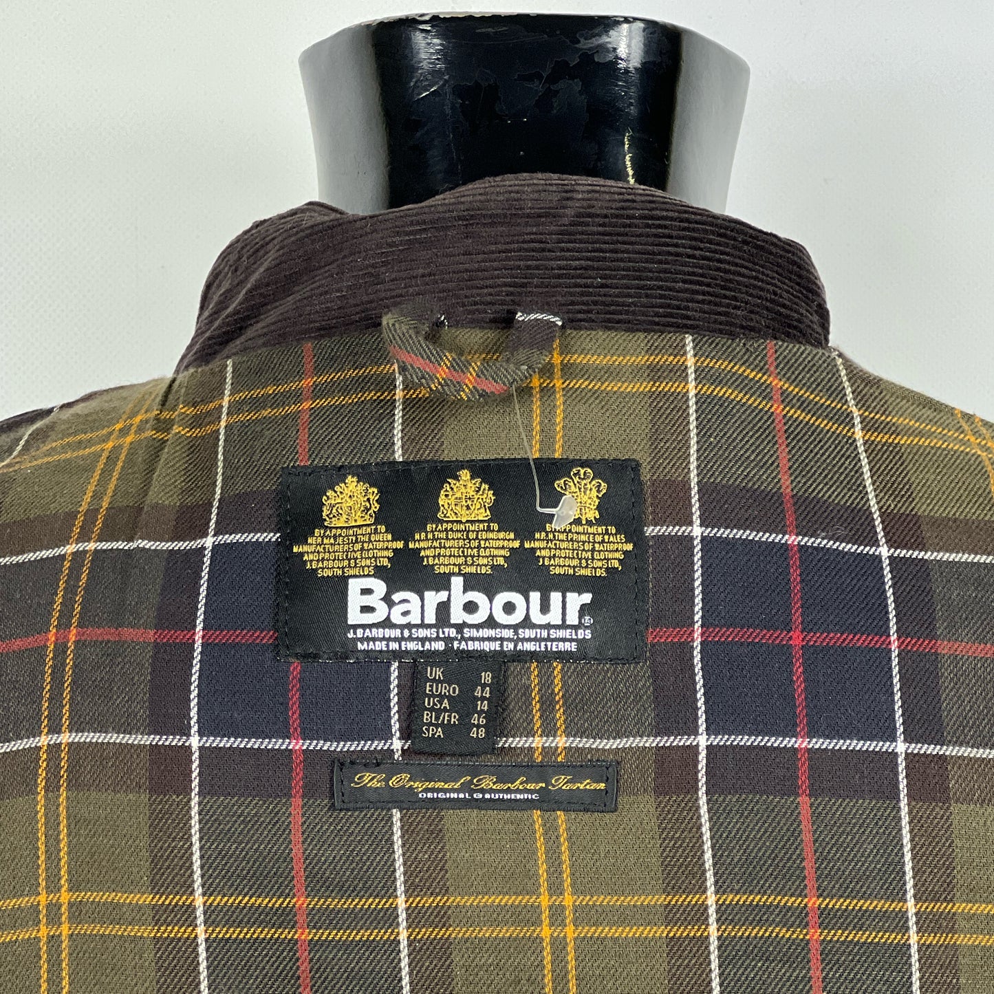 Giacca Barbour Unisex Doppio Petto Marrone UK18 Tg.46 ita Brown Double Breast jacket