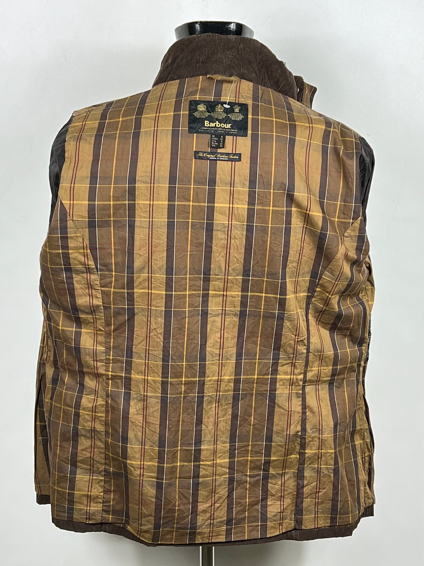 Giacca Barbour marrone leggera donna UK16 Tg. 44 Lady brown wax Jacket UK16