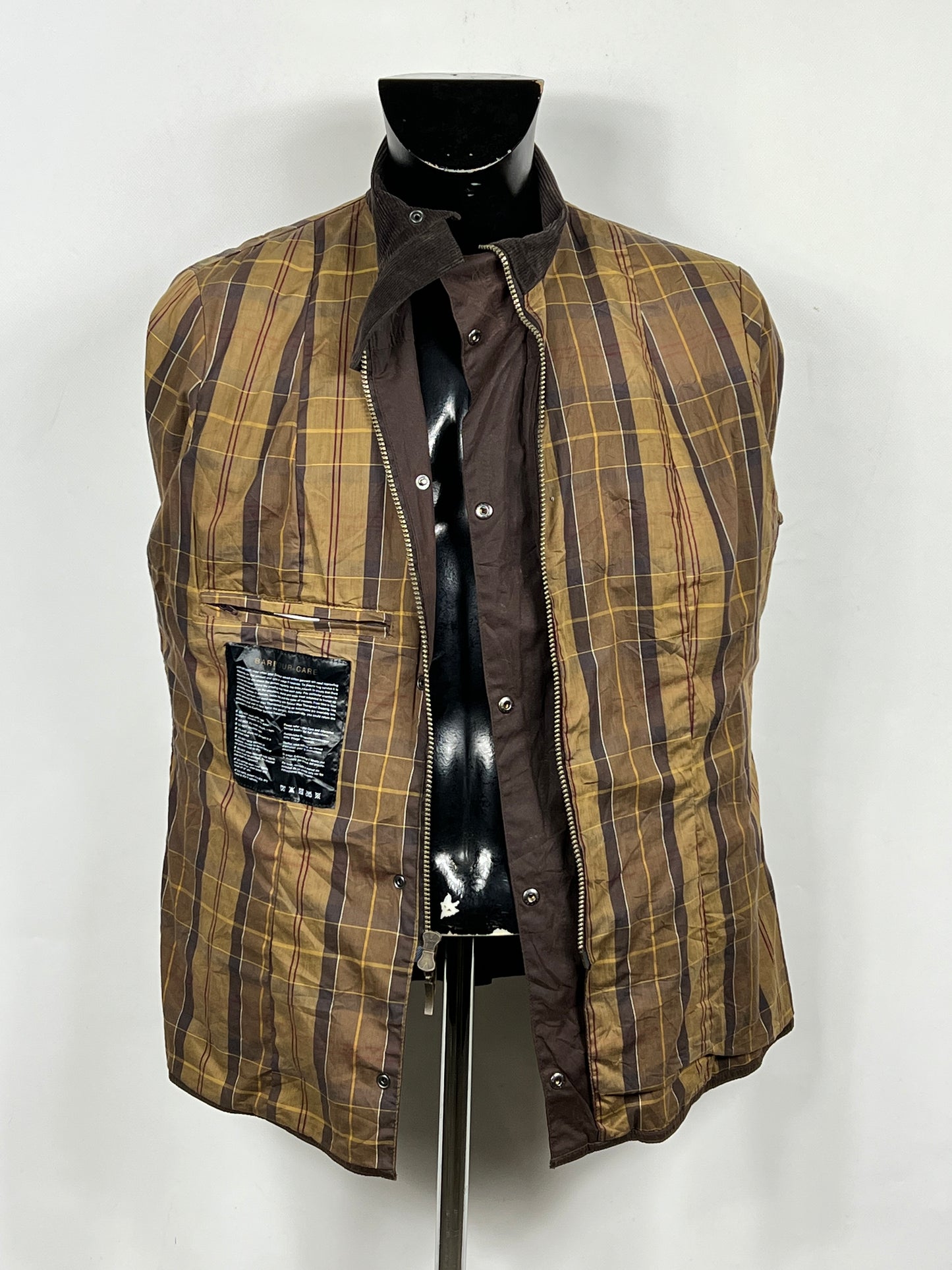 Giacca Barbour marrone corta leggera unisex UK18 Tg.46 Brown light wax Jacket UK18