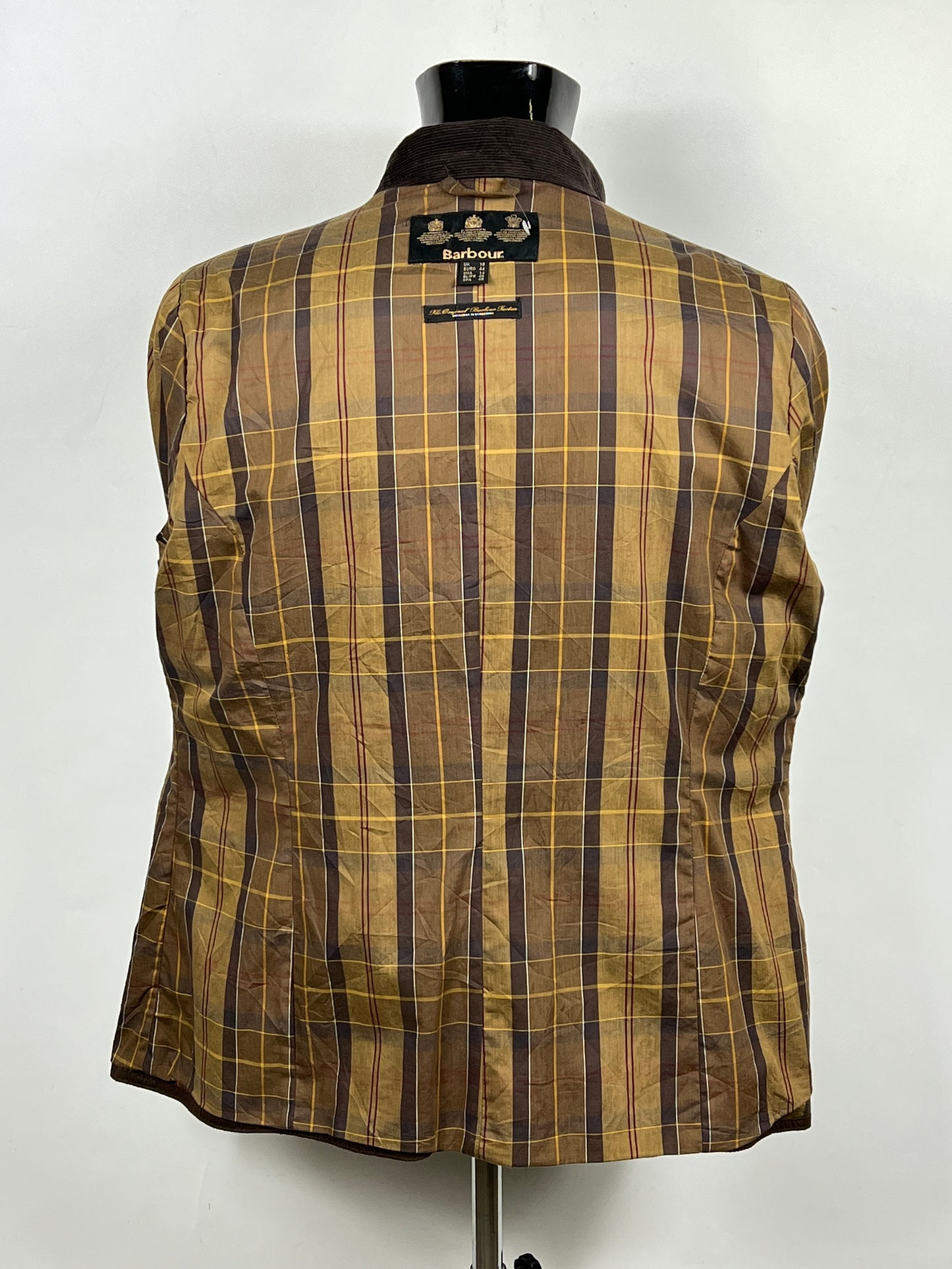 Giacca Barbour marrone corta leggera unisex UK18 Tg.46 Brown light wax Jacket UK18