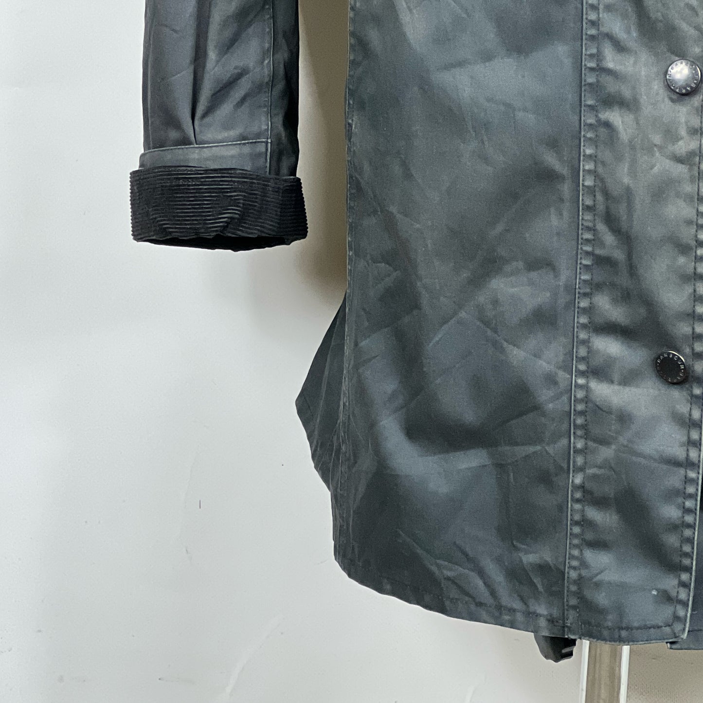 Giacca Barbour donna cotone nero Newmarket Recente UK14 Tg.42- Black cotton Jacket