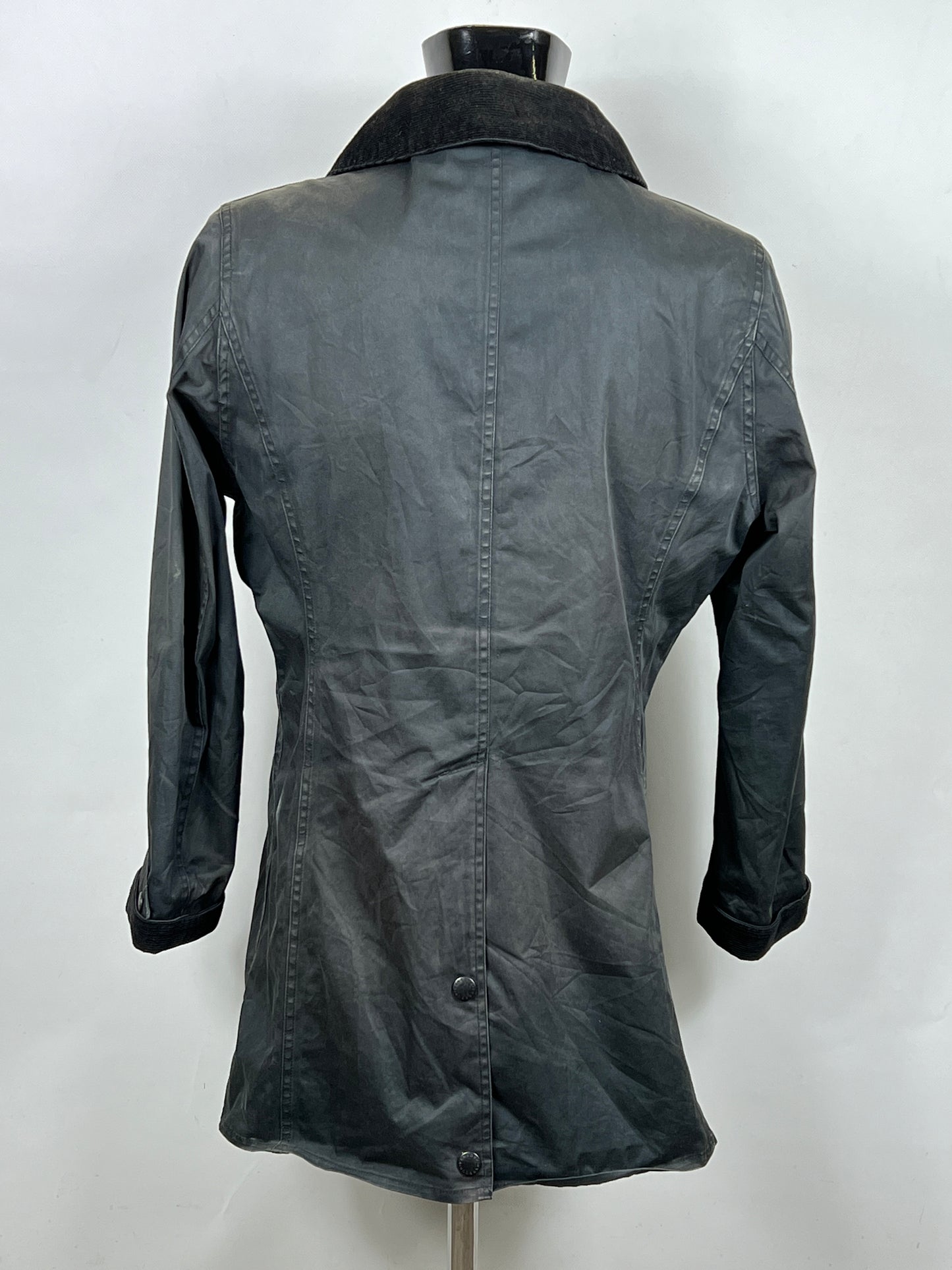 Giacca Barbour donna cotone nero Newmarket Recente UK14 Tg.42- Black cotton Jacket