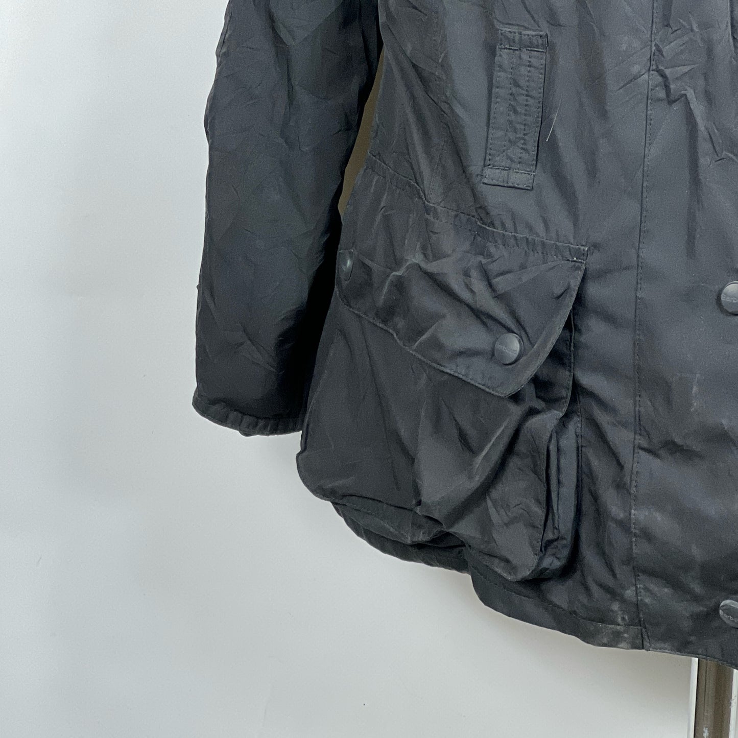 Barbour Giacca Nera donna Impermeabile Tg.44 Black Featherweight Jacket Uk14