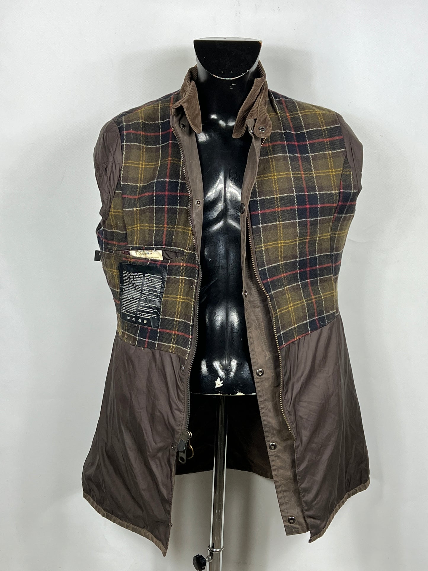 Barbour marrone da donna Newmarket UK14 tg.44 Brown wax newmarket lady coat