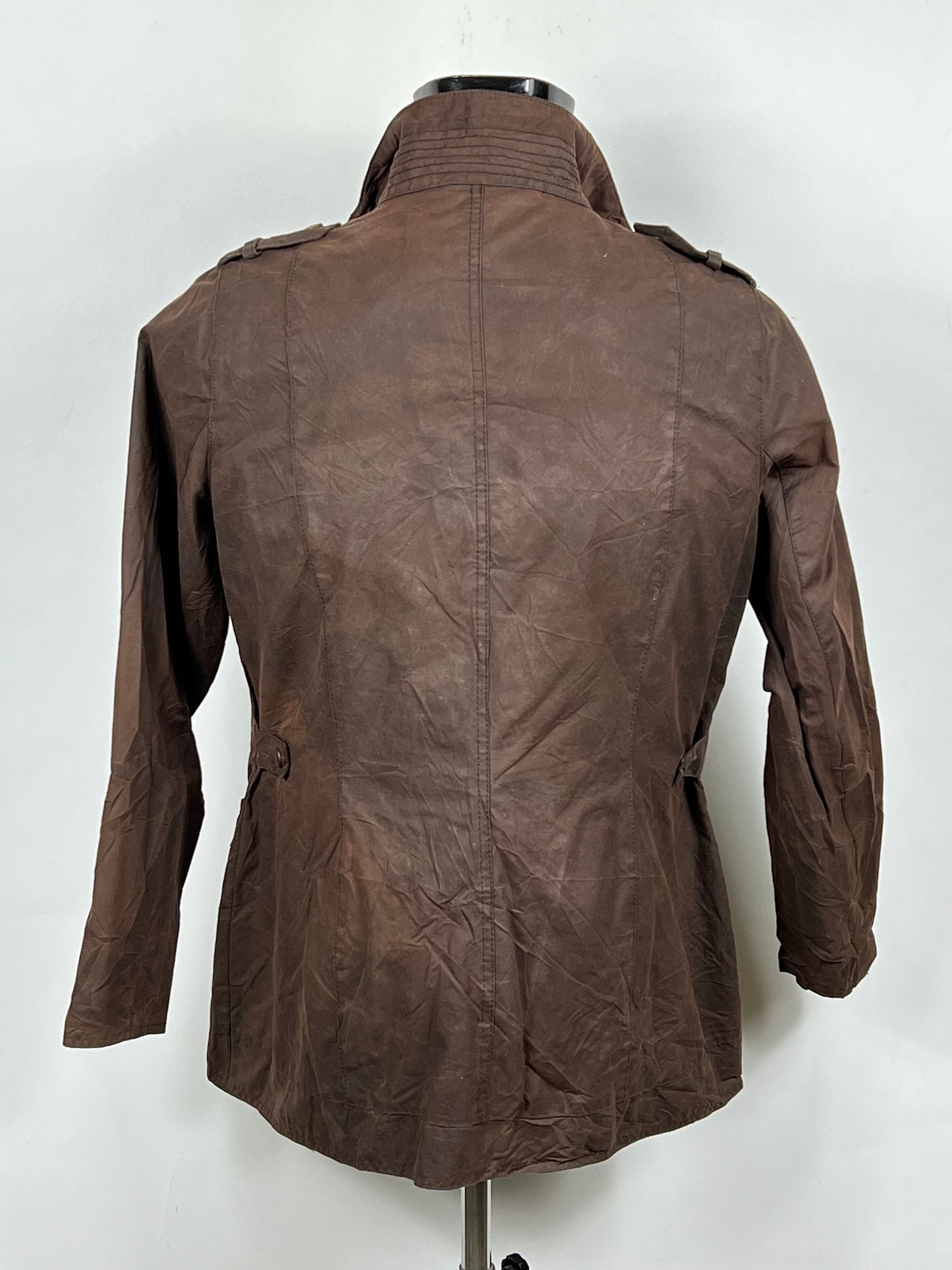Barbour Giacca donna marrone cerato UK14 Tg. 42- Waxed Brown Jacket Size uk14