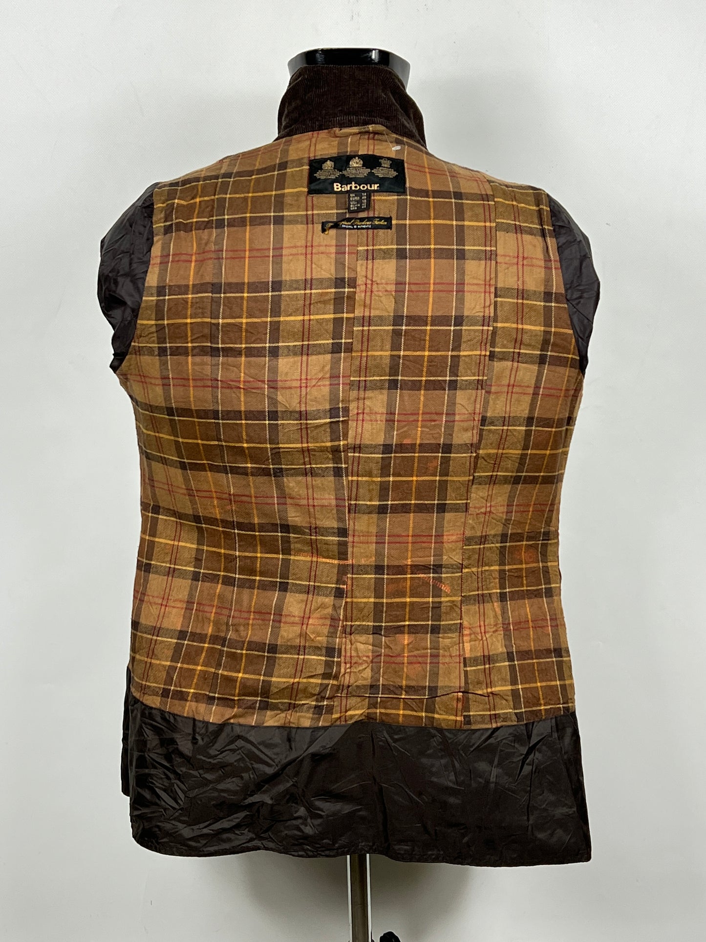Barbour Giacca donna marrone cerato UK14 Tg. 42- Waxed Brown Jacket Size uk14