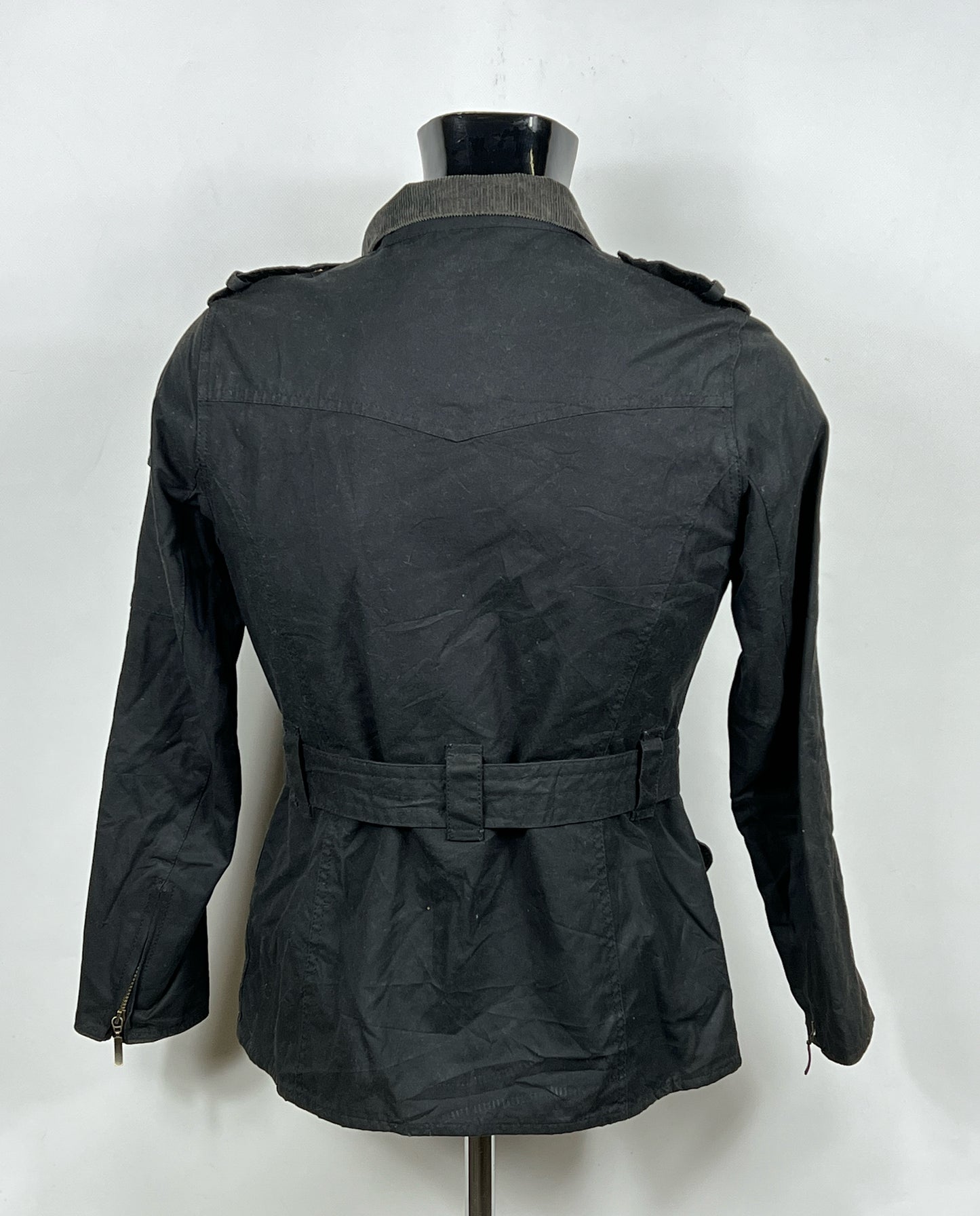 Giacca Barbour International Donna Small UK10 -Lady International Black Jkt UK10