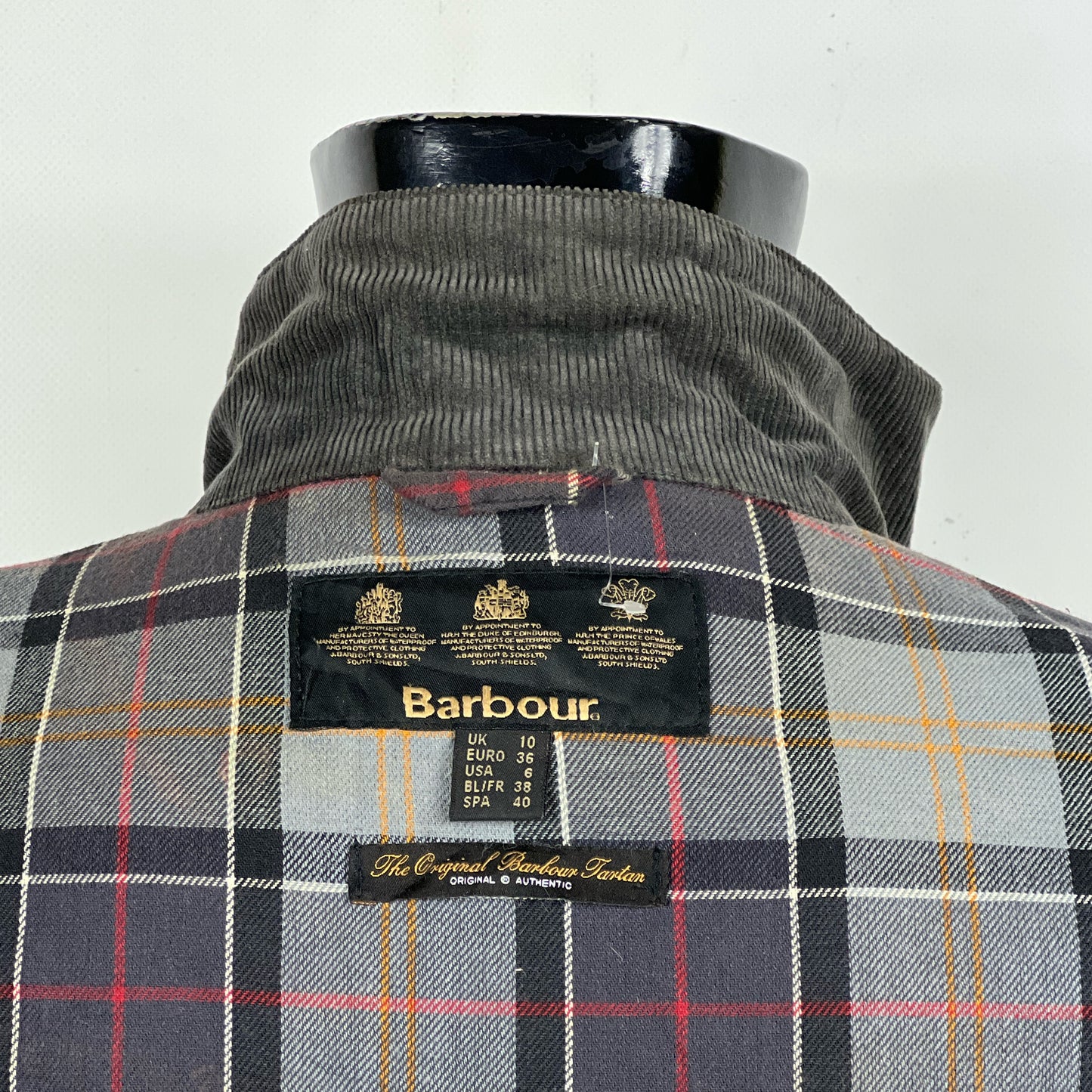 Giacca Barbour International Donna Small UK10 -Lady International Black Jkt UK10