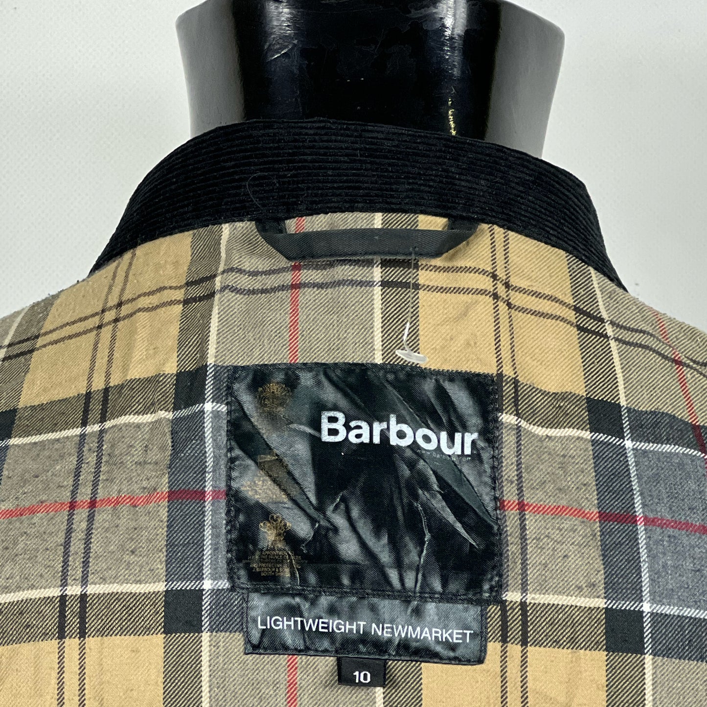 Giacca Barbour donna cotone nero Newmarket Recente UK10 Small- Black cotton Jacket