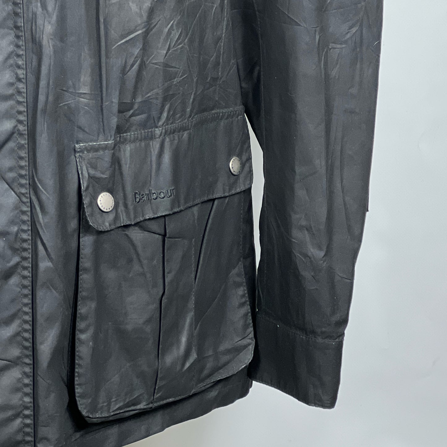 Barbour International uomo Enfield Nero XL Man Black Enfield waxed Jacket Size XL