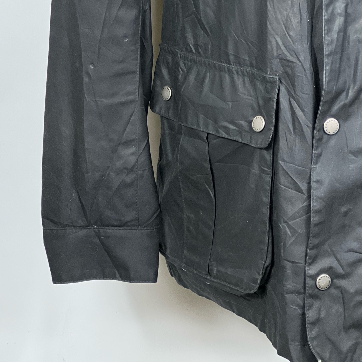 Barbour International uomo Enfield Nero XL Man Black Enfield waxed Jacket Size XL