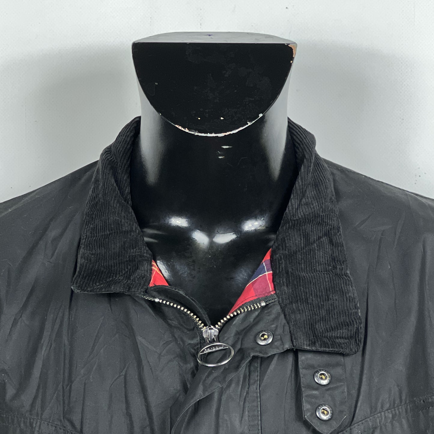 Barbour International uomo Enfield Nero XL Man Black Enfield waxed Jacket Size XL