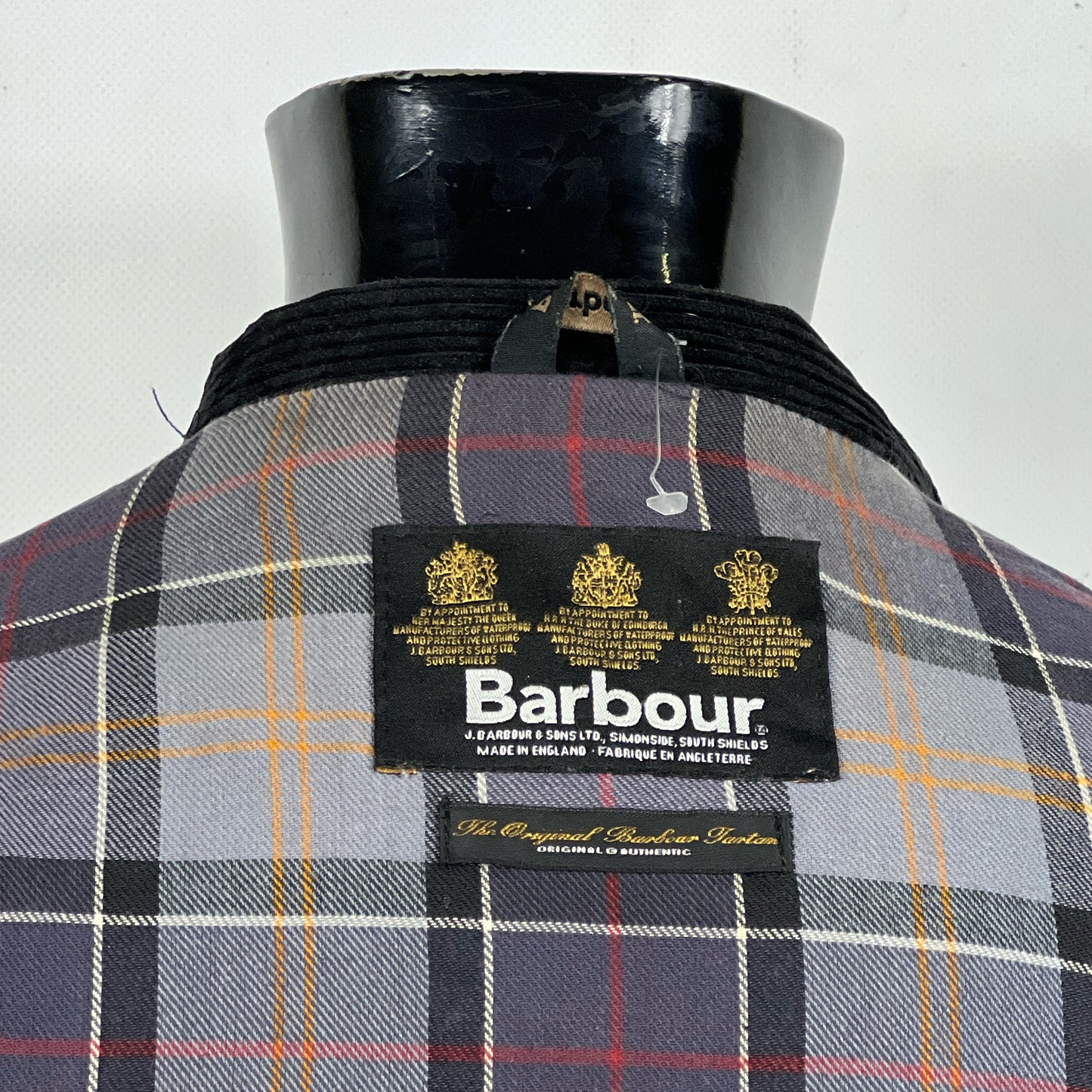 Giacca Barbour Donna con cintura nera utility mac UK12 -Lady Black jacket size UK12