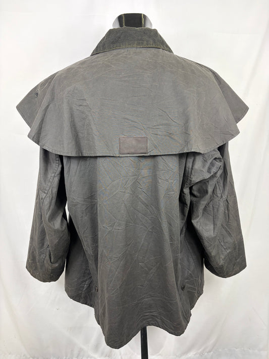 RARO Barbour Backhouse Nero C44/112cm Riding short Black Wax Jacket Size XLarge - Shop In London