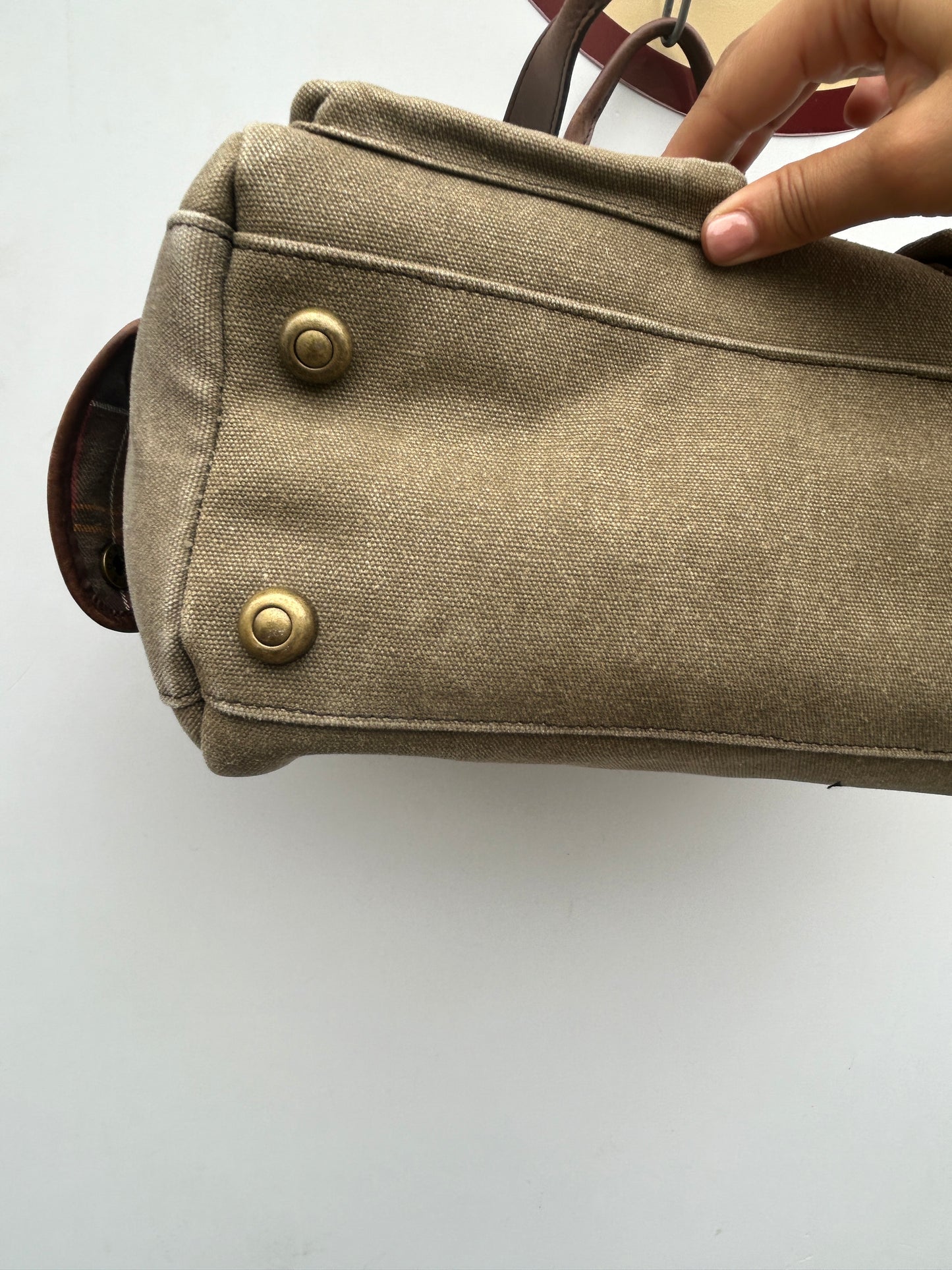 Borsa Barbour in tela e pelle