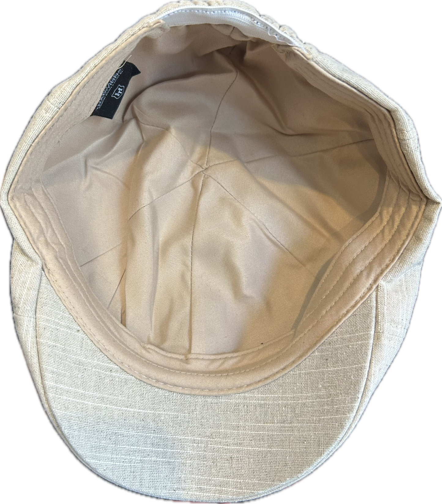 Coppola in lino a becco d'anatra in lino beige taglia unica - Six Panel duck bill cap beige one size