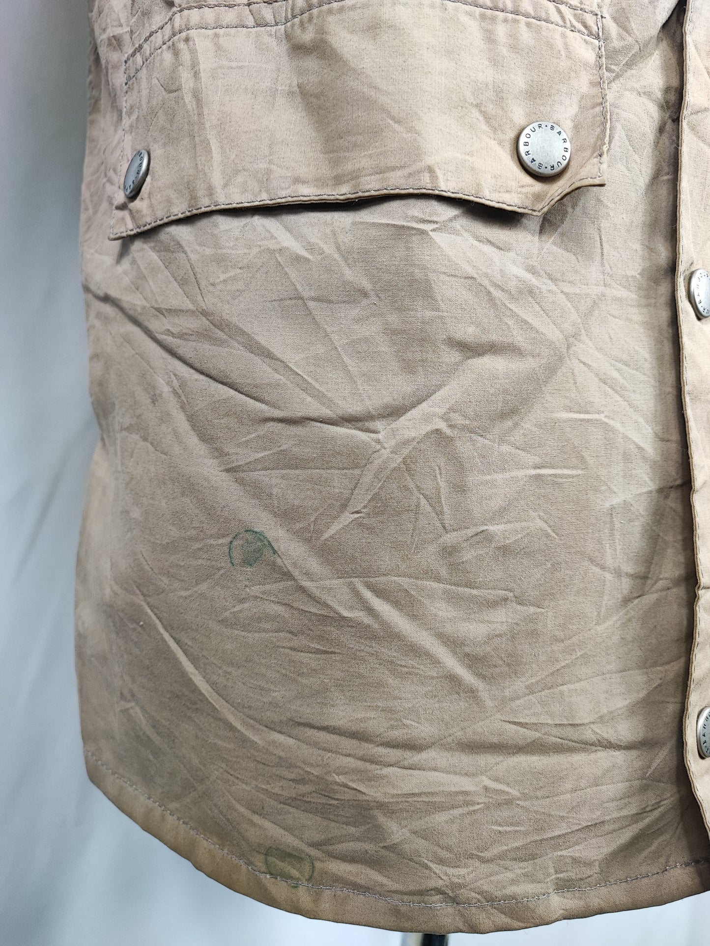 Giacca Barbour International grigio chiaro corta Medium - Man Wax Ouston Light Jacket size M