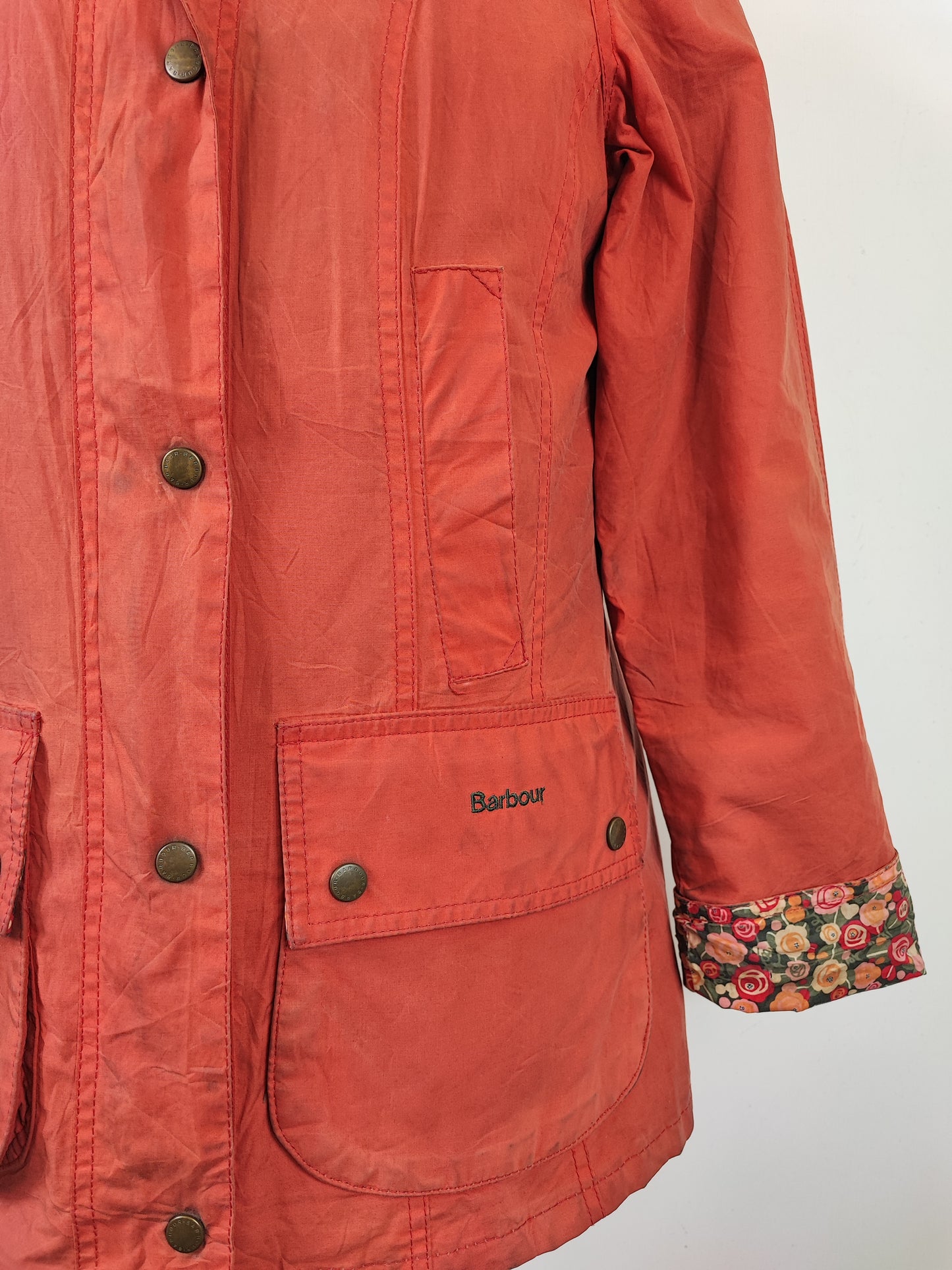 Giacca Barbour da donna Hope Beadnell Arancio Uk8 Xsmall - Lady Wax Hope Orange Beadnell uk8