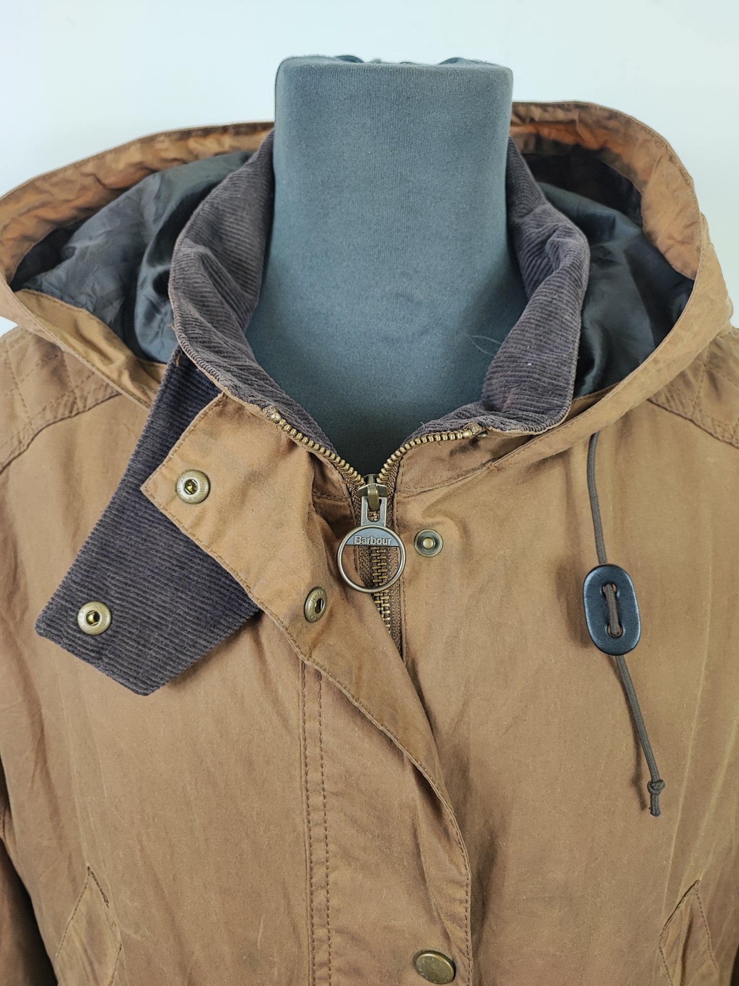 Giacca Parka Barbour donna Beige UK14 Medium Beige Lady Jacket with hood Size UK14