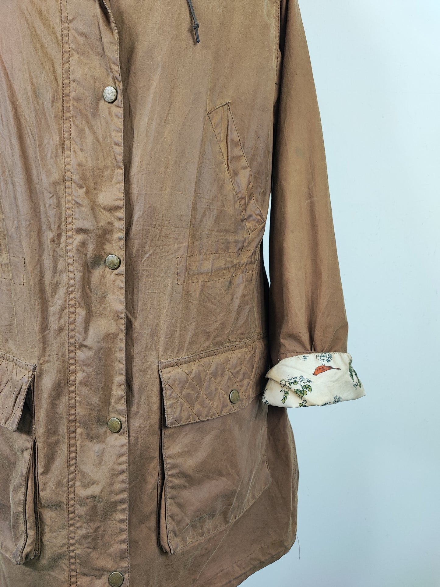 Giacca Parka Barbour donna Beige UK14 Medium Beige Lady Jacket with hood Size UK14