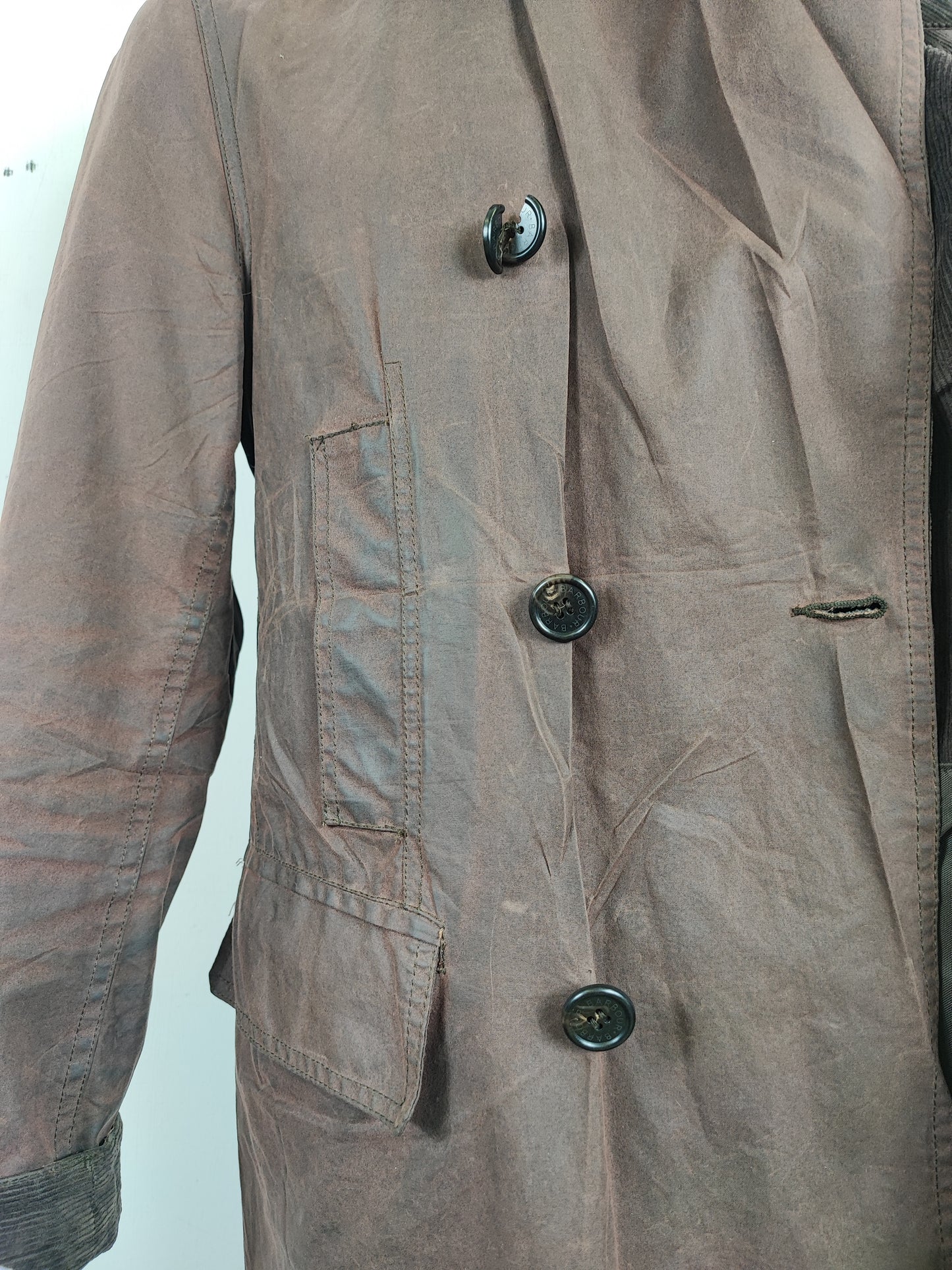 Giacca Blazer da uomo marrone cerata Small - Man Blazer Wax Brown jacket size Small