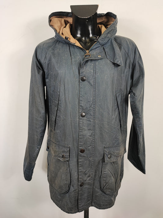 Giacca Barbour Bedale Blu con cappuccio Large -Man Navy Hooded Bedale t Wax Jacket size L