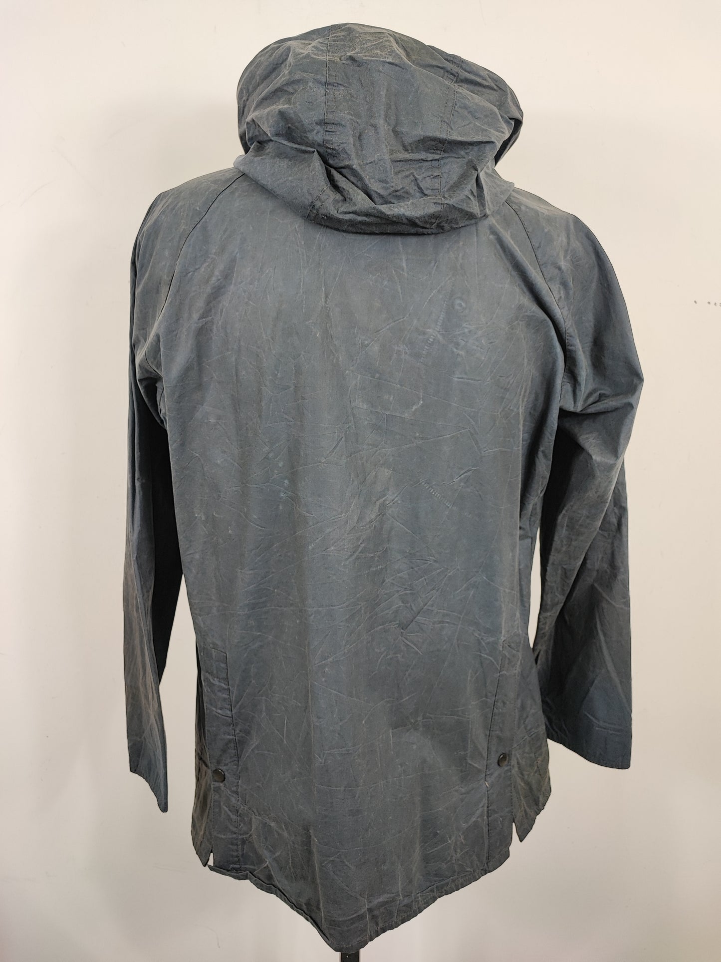 Giacca Barbour Bedale Blu con cappuccio Large -Man Navy Hooded Bedale t Wax Jacket size L