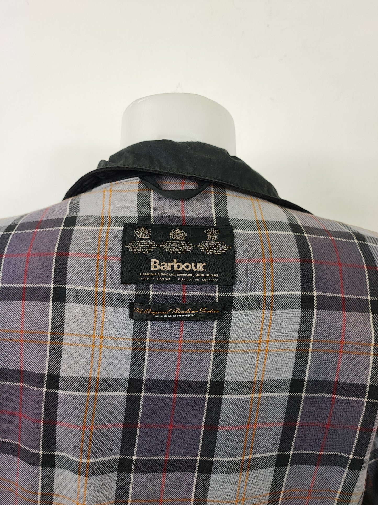 Barbour Giacca nera donna Utility Medium 42 Lady black Utility Mac wax Jacket size uk12