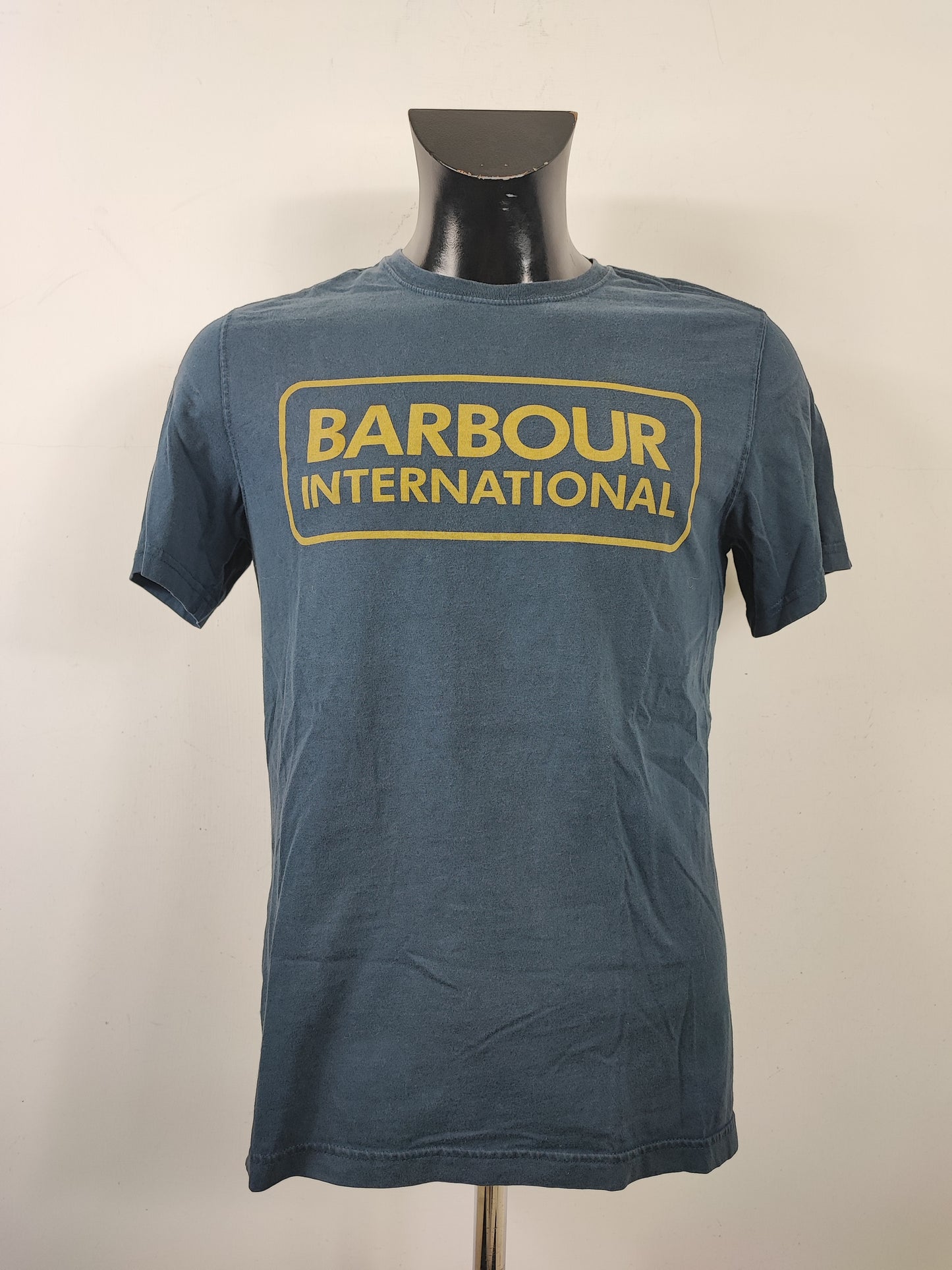 T-shirt Barbour blu da uomo in cotone taglia Medium