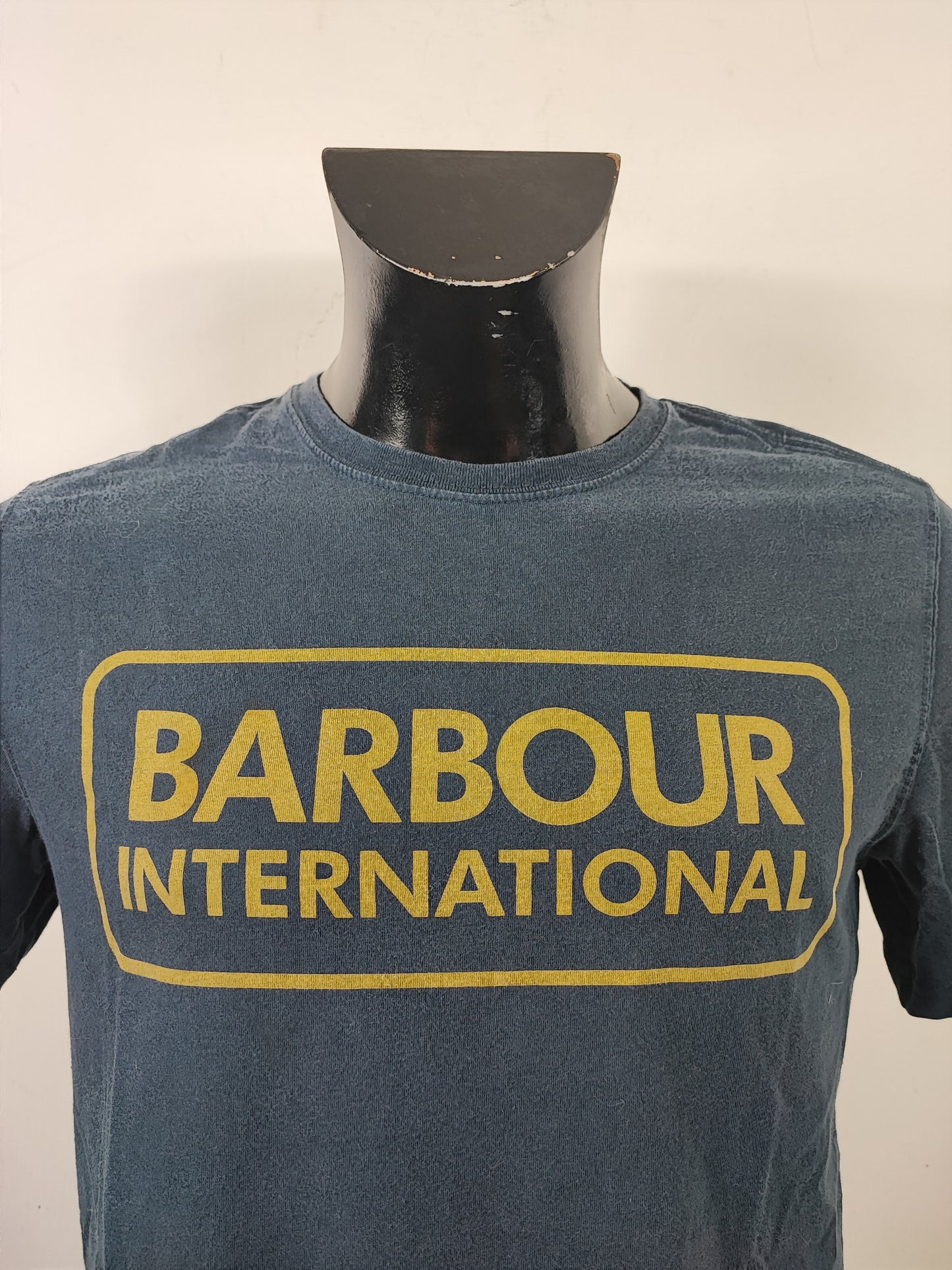 T-shirt Barbour blu da uomo in cotone taglia Medium