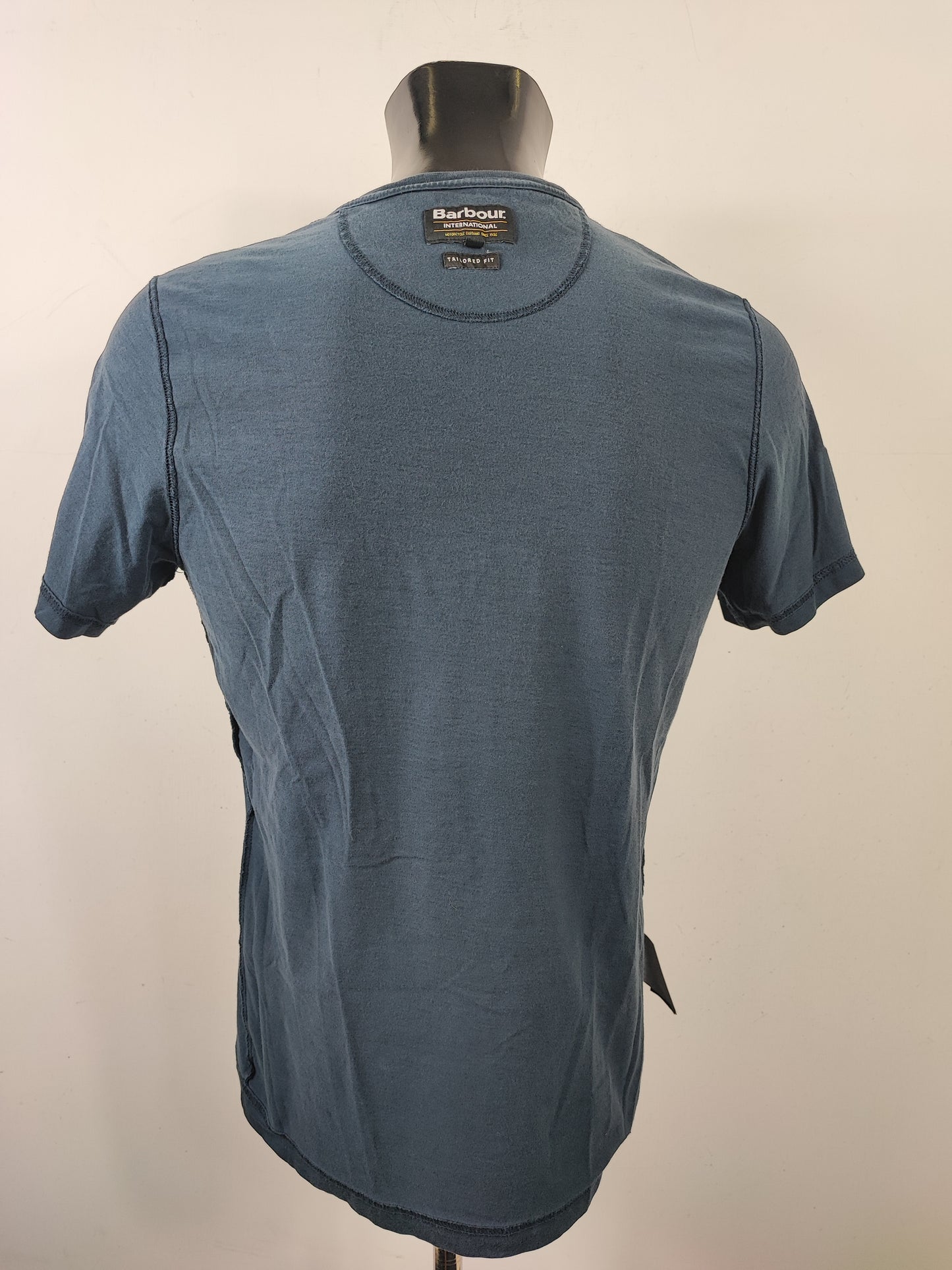 T-shirt Barbour blu da uomo in cotone taglia Medium