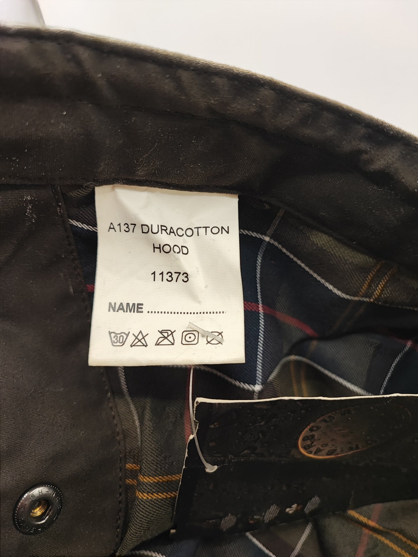 Cappuccio Barbour Marrone DURACOTTON Taglia Unica -Brown Duracotton hood A137