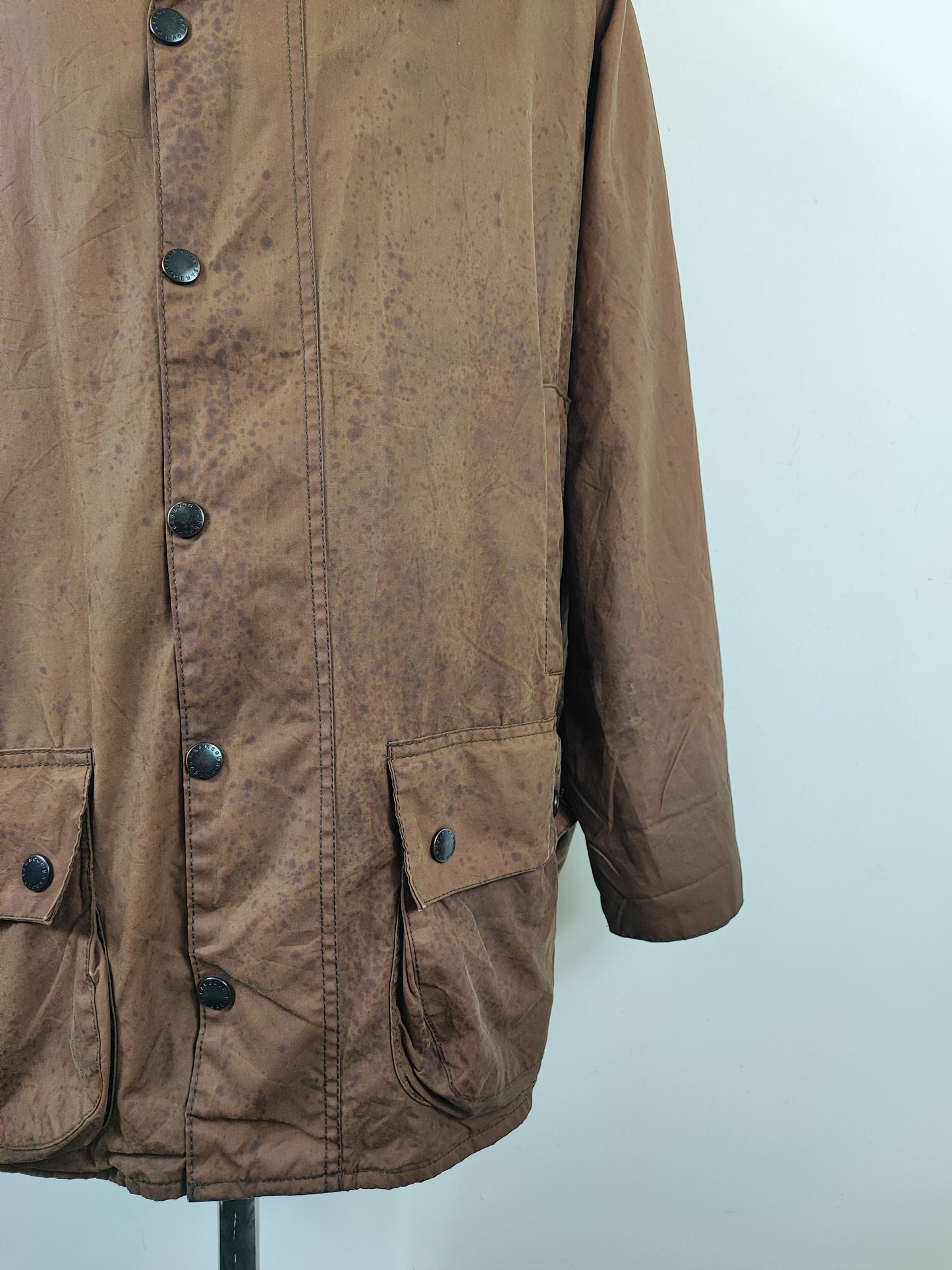 Barbour Giacca Beaufort Beige vintage C48/122 cm Dark Beige waxed Beaufort Jacket XL