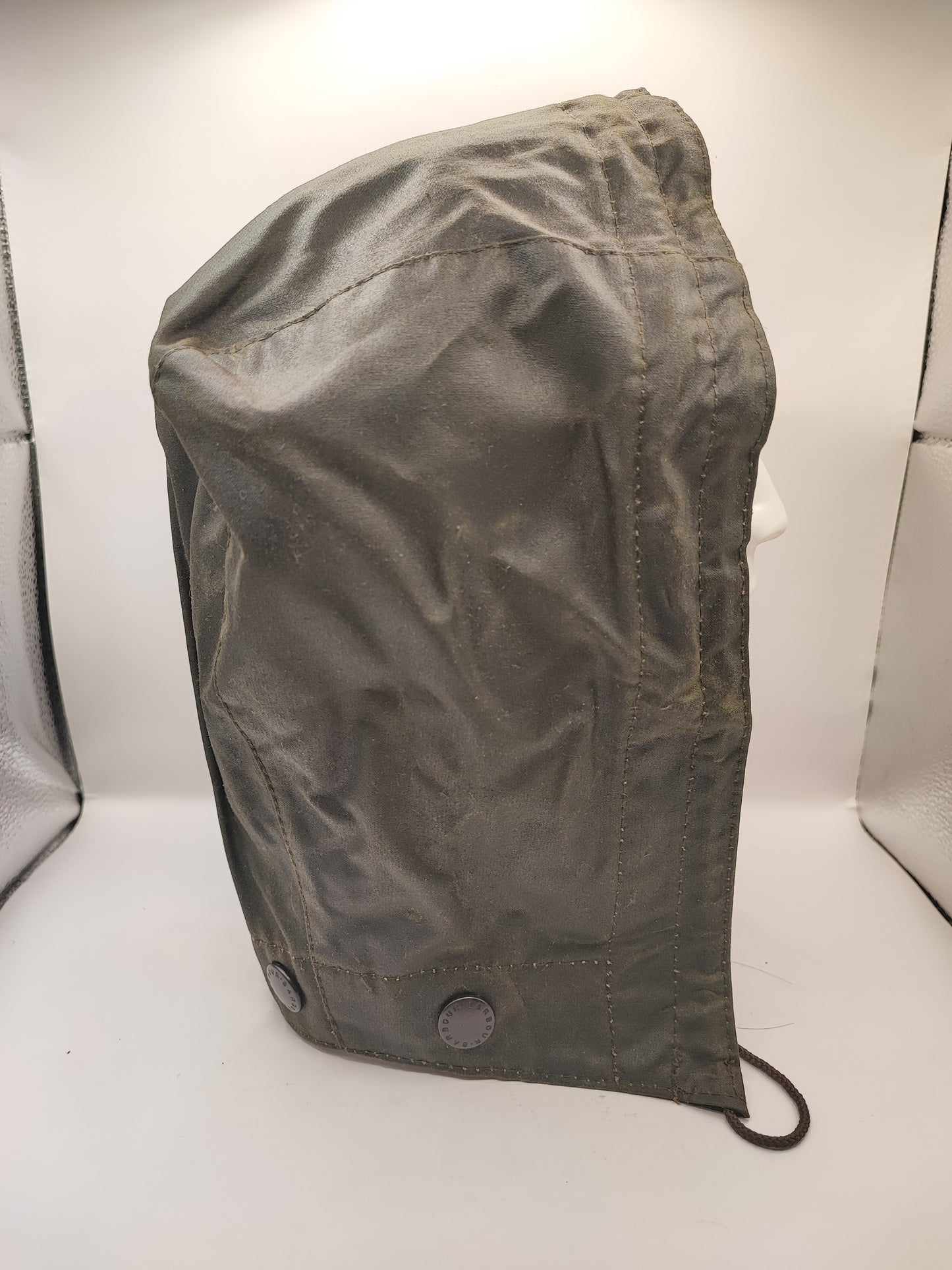 RARO Cappuccio Barbour vintage verde per Northumbria cerato Taglia Unica -Rare Northumbria Hood A410