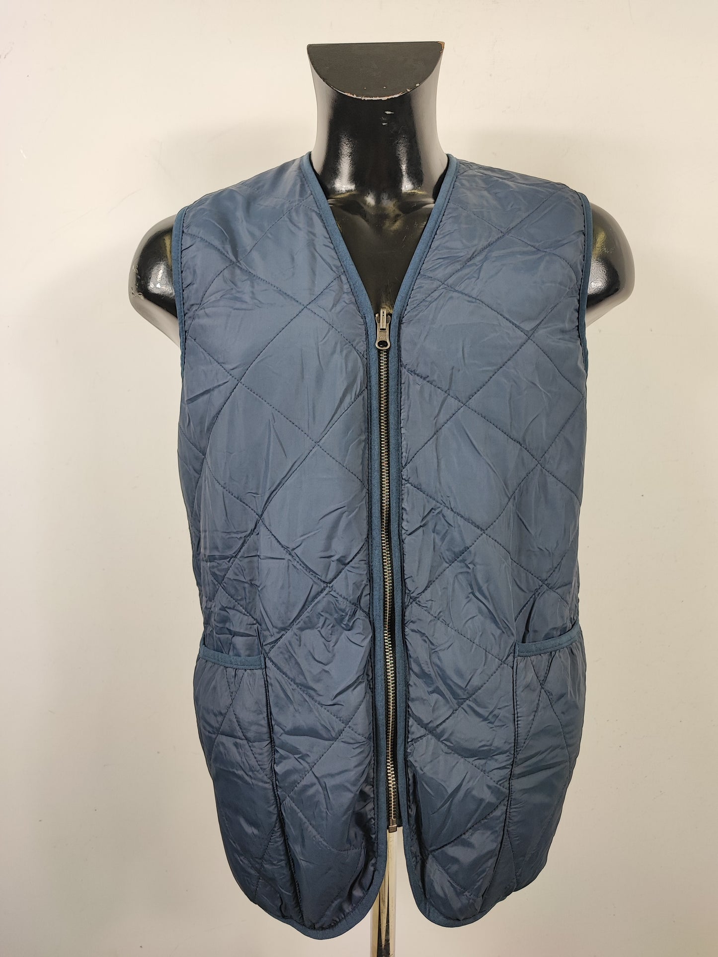 Gilet Imbottitura nuova Blu con zip compatibile per Barbour