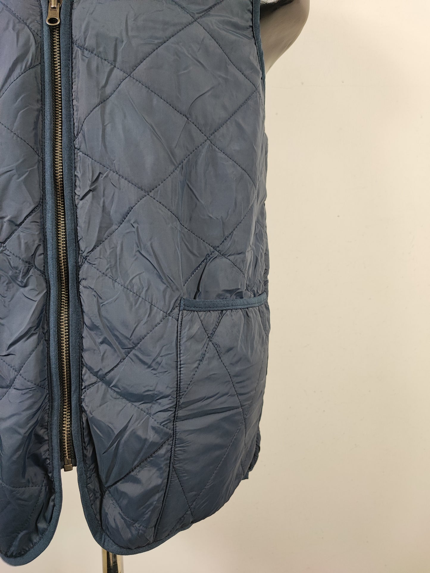 Gilet Imbottitura nuova Blu con zip compatibile per Barbour