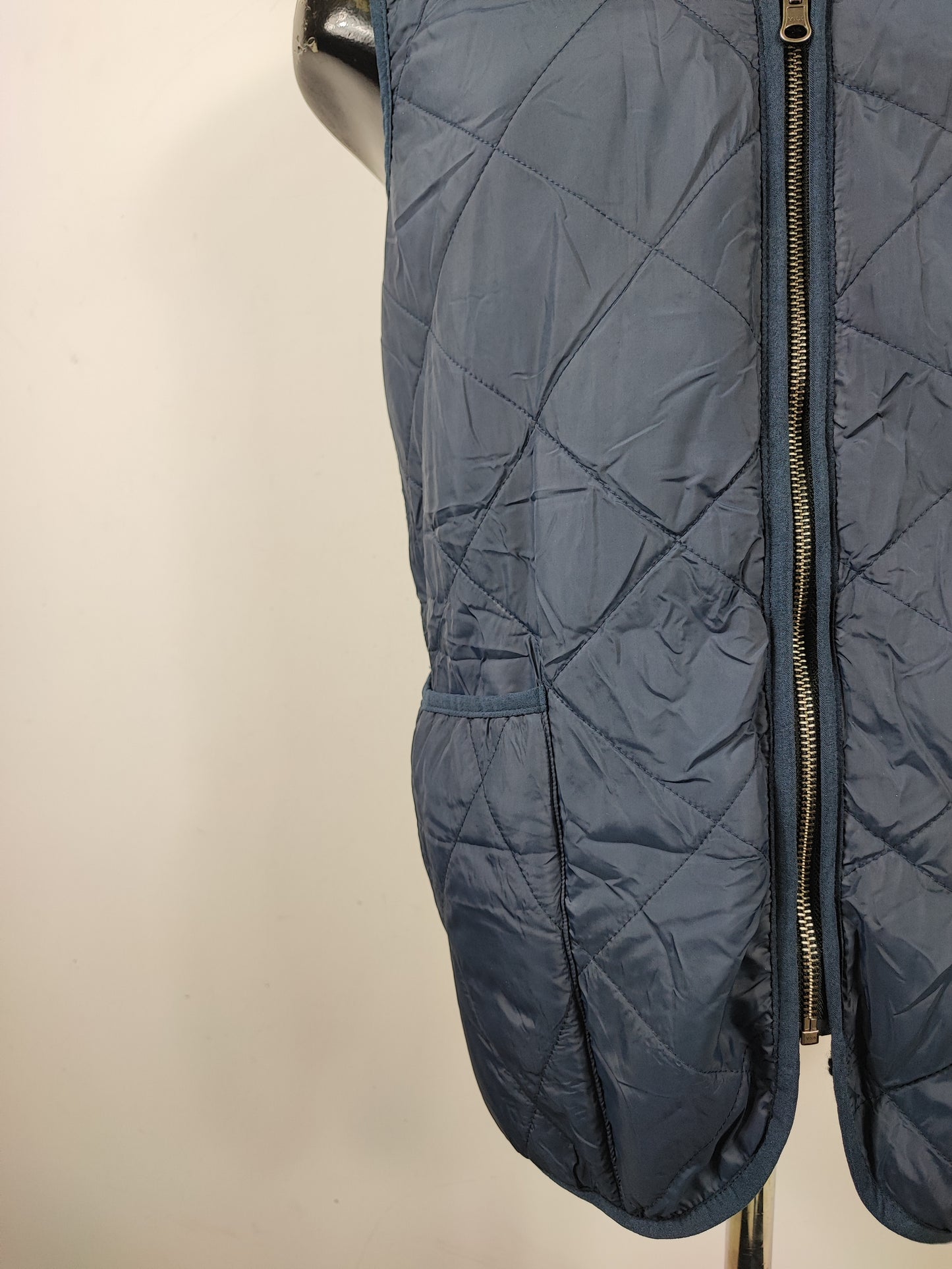 Gilet Imbottitura nuova Blu con zip compatibile per Barbour