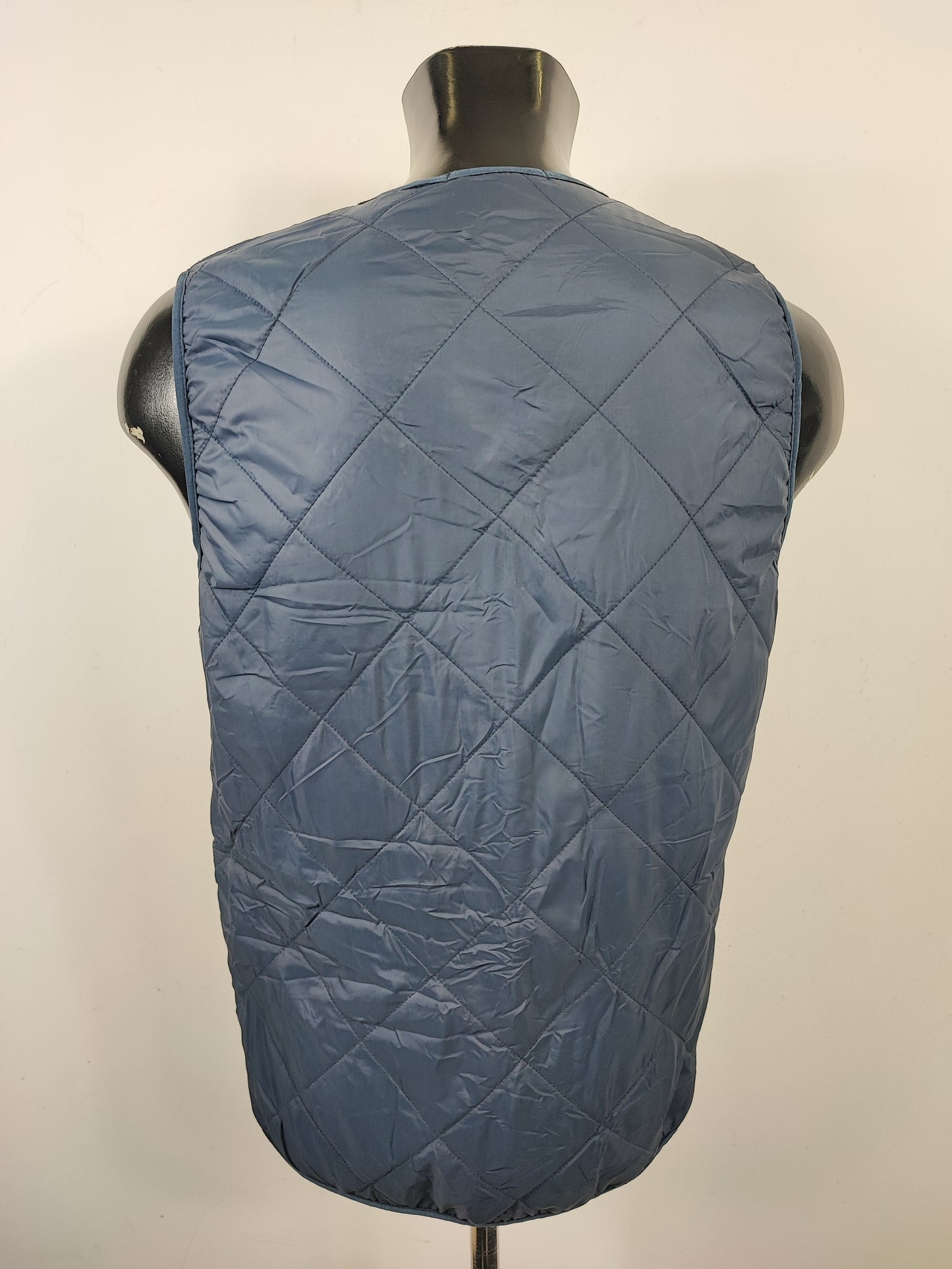 Gilet Imbottitura nuova Blu con zip compatibile per Barbour