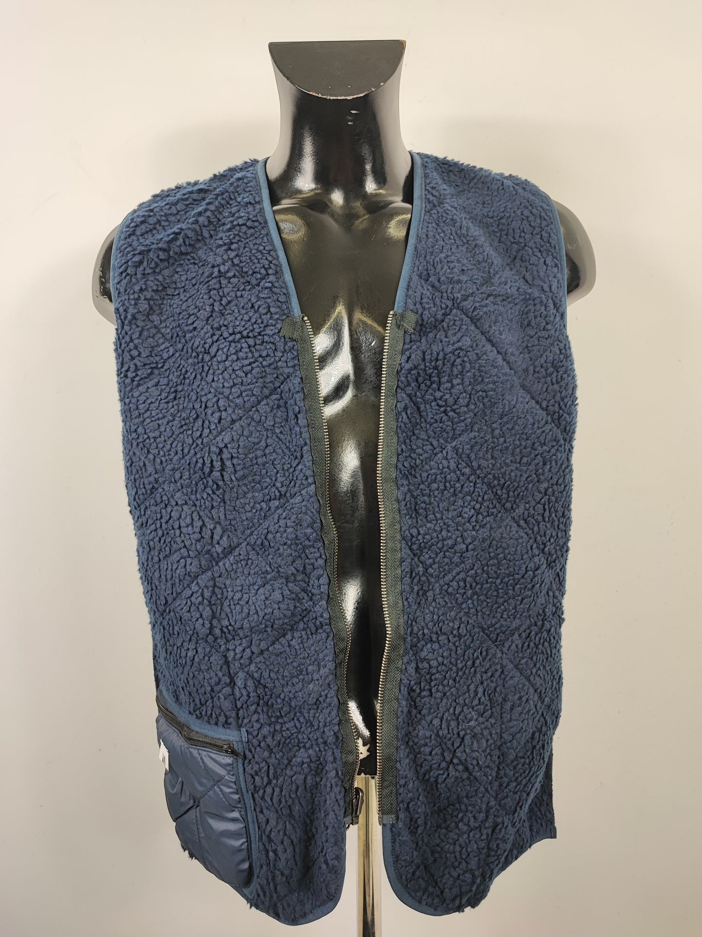 Gilet Imbottitura nuova Blu con zip compatibile per Barbour