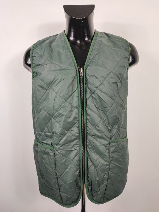 Gilet Imbottitura nuova Verde con zip compatibile per Barbour